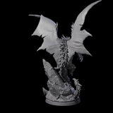 Enraged Crouching Dragon Miniature for Dungeons and Dragons, Pathfinder or other TTRPGs