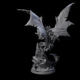 Enraged Crouching Dragon Miniature for Dungeons and Dragons, Pathfinder or other TTRPGs