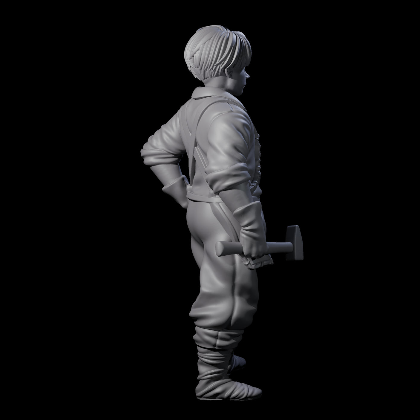 Enterprising Blacksmith Apprentice Miniature for Dungeons and Dragons, Pathfinder or other TTRPGs