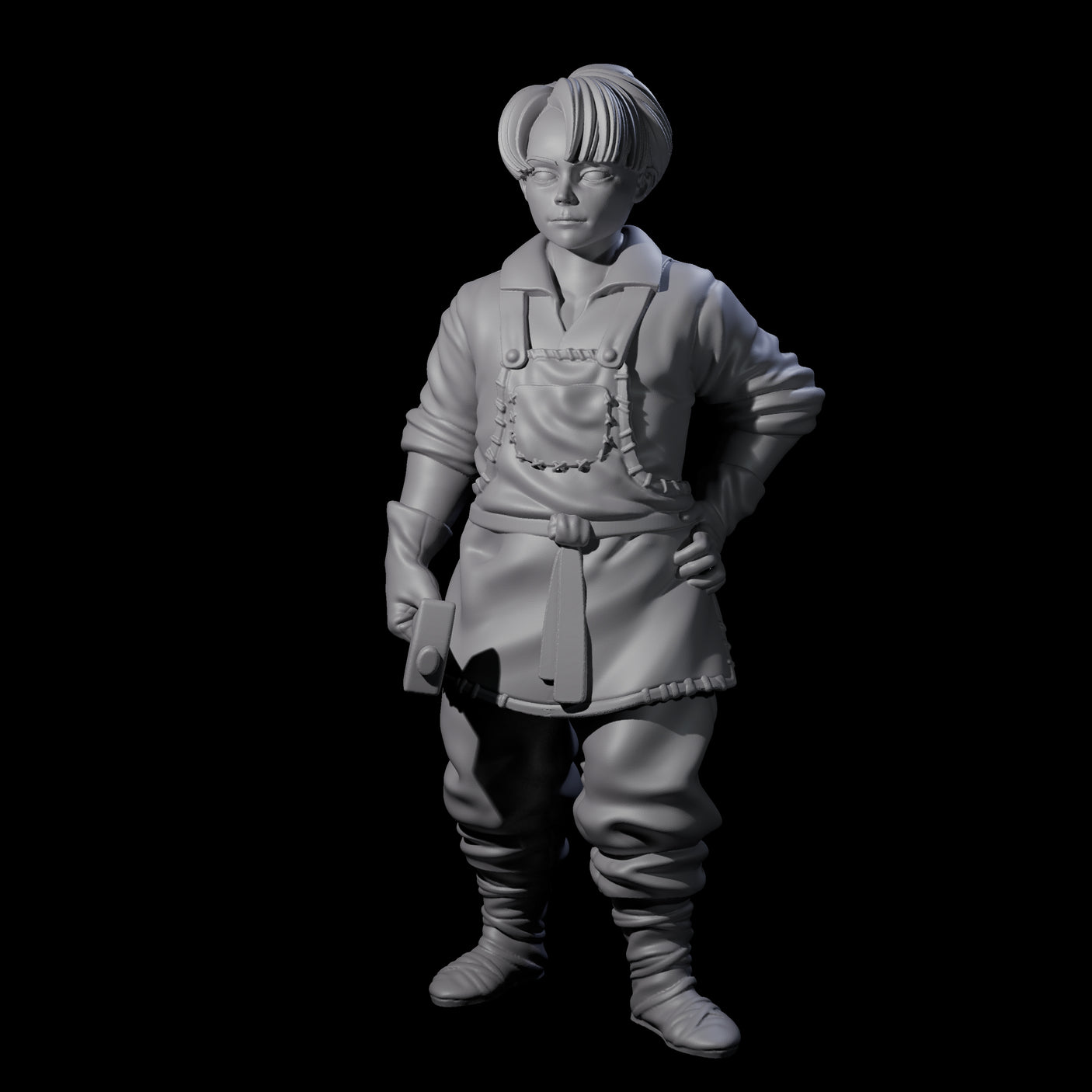 Enterprising Blacksmith Apprentice Miniature for Dungeons and Dragons, Pathfinder or other TTRPGs