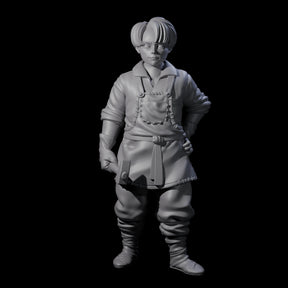 Enterprising Blacksmith Apprentice Miniature for Dungeons and Dragons, Pathfinder or other TTRPGs