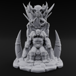 Enthroned Orc Warlord Miniature for Dungeons and Dragons, Pathfinder or other TTRPGs
