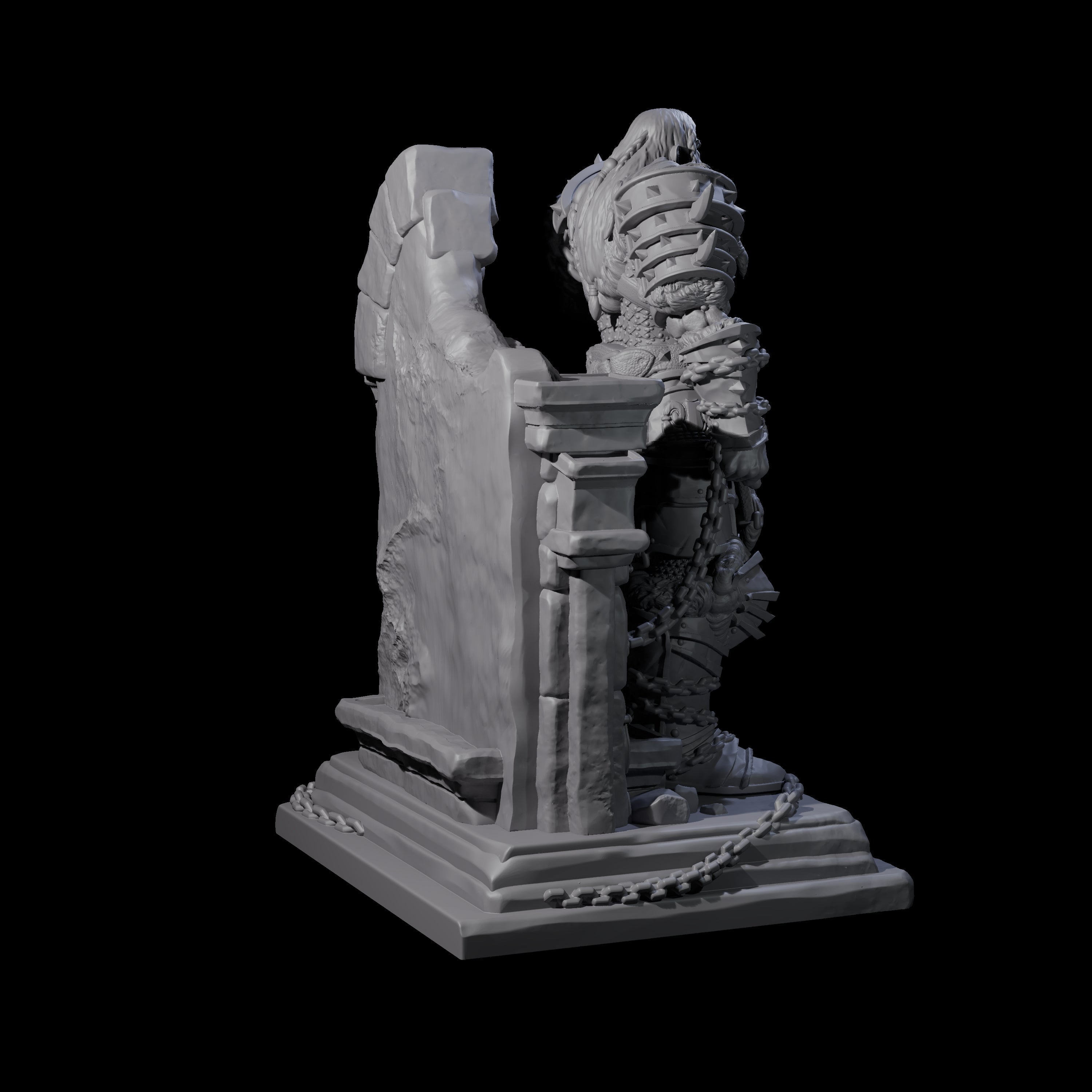 Entombed Frost Giant King Miniature for Dungeons and Dragons, Pathfinder or other TTRPGs