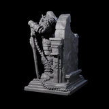 Entombed Frost Giant King Miniature for Dungeons and Dragons, Pathfinder or other TTRPGs
