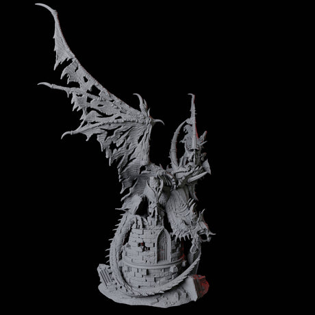 Epic Dracolich with Wraith Miniature for Dungeons and Dragons, Pathfinder or other TTRPGs