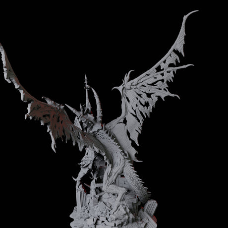 Epic Dracolich with Wraith Miniature for Dungeons and Dragons, Pathfinder or other TTRPGs