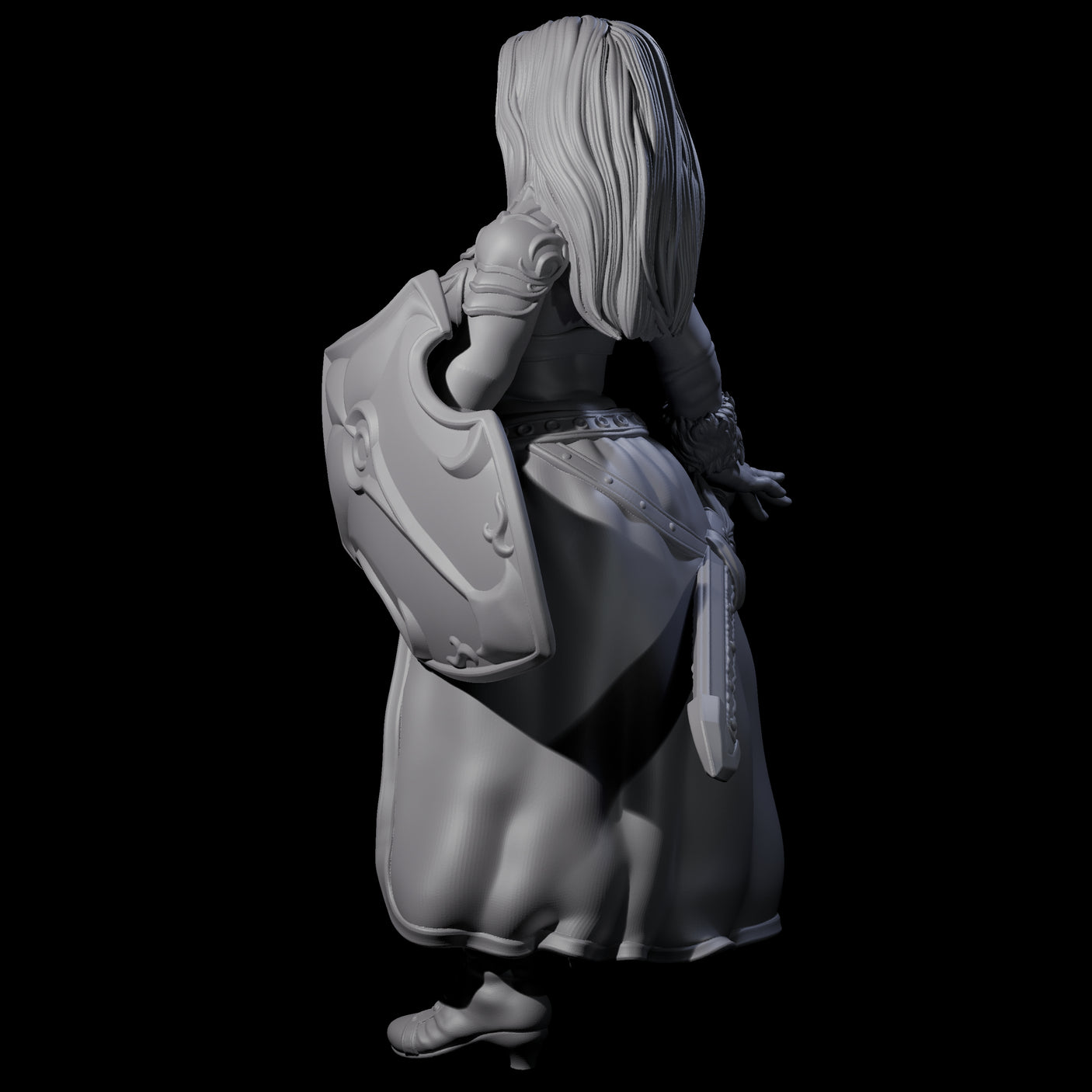 Esabell - Ready to Fight Guard Miniature for Dungeons and Dragons, Pathfinder or other TTRPGs