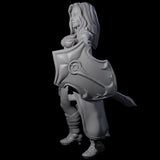 Esabell - Ready to Fight Guard Miniature for Dungeons and Dragons, Pathfinder or other TTRPGs