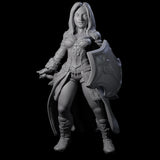 Esabell - Ready to Fight Guard Miniature for Dungeons and Dragons, Pathfinder or other TTRPGs