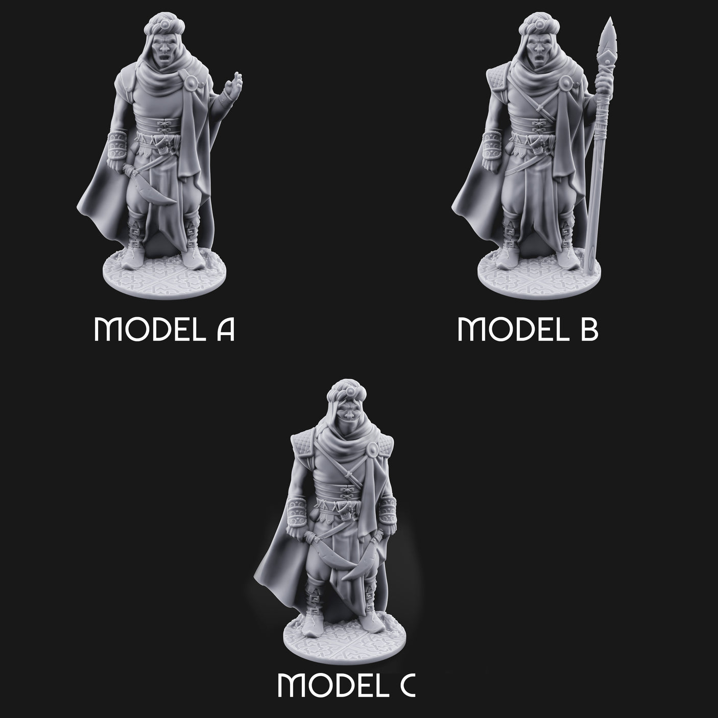 Eternal Wight Soldiers Miniature for Dungeons and Dragons, Pathfinder or other TTRPGs