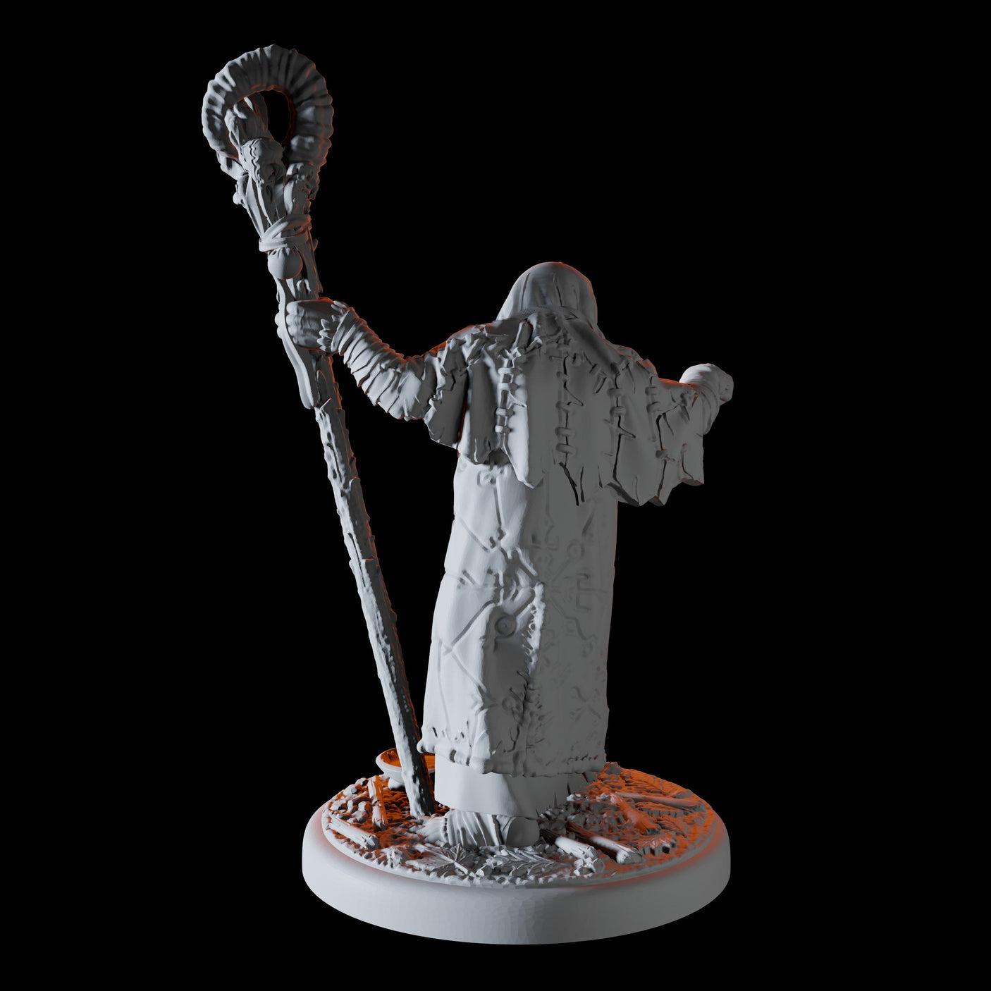 Evil Druid Miniature for Dungeons and Dragons, Pathfinder or other TTRPGs