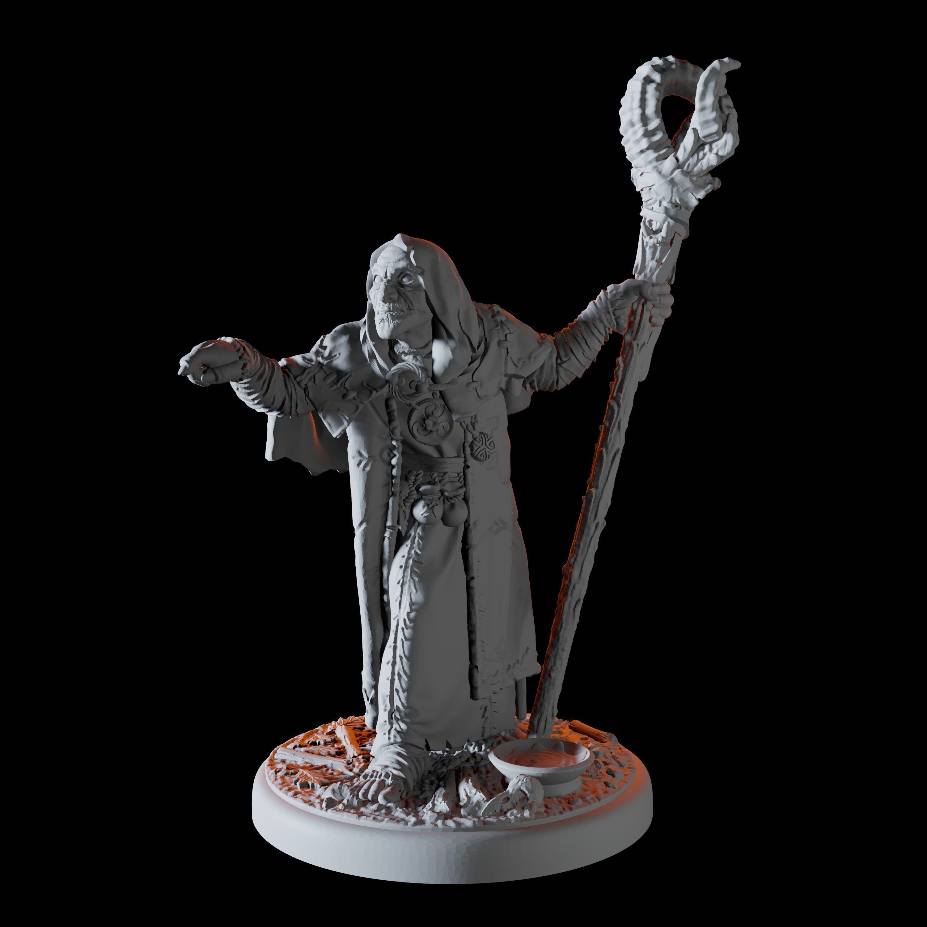 Evil Druid Miniature for Dungeons and Dragons - Myth Forged