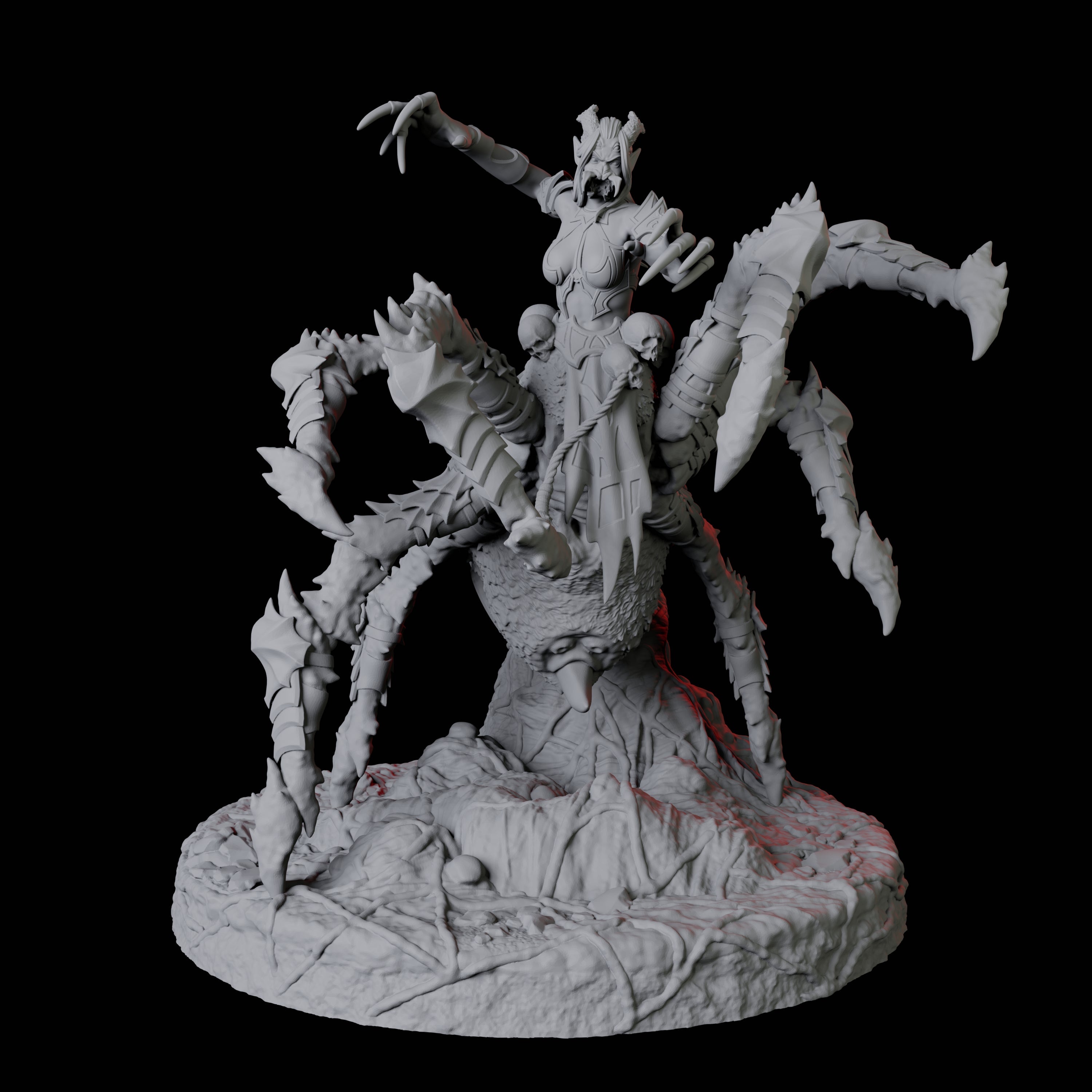 Evil Female Drider A Miniature for Dungeons and Dragons, Pathfinder or other TTRPGs