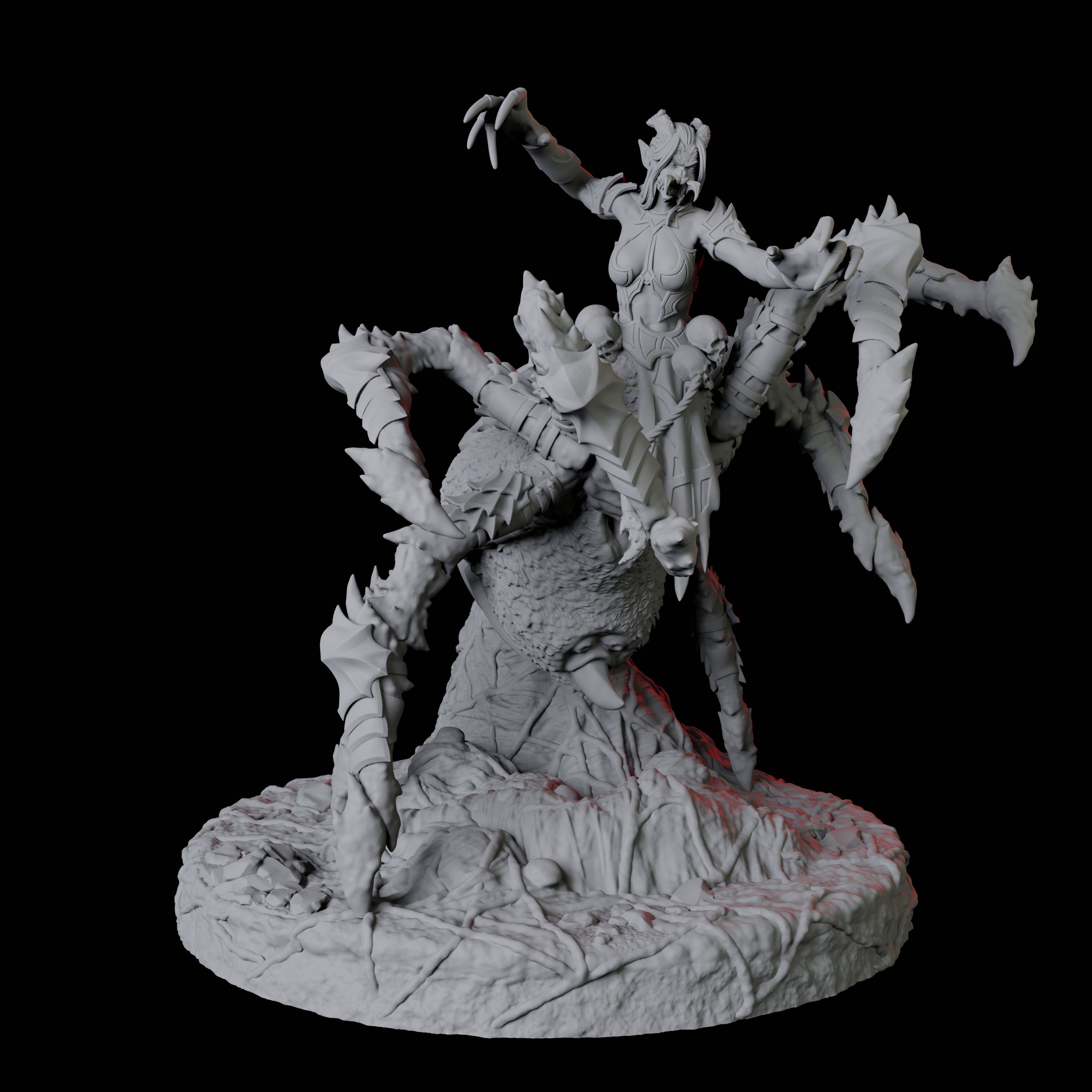 Evil Female Drider A Miniature for Dungeons and Dragons, Pathfinder or other TTRPGs