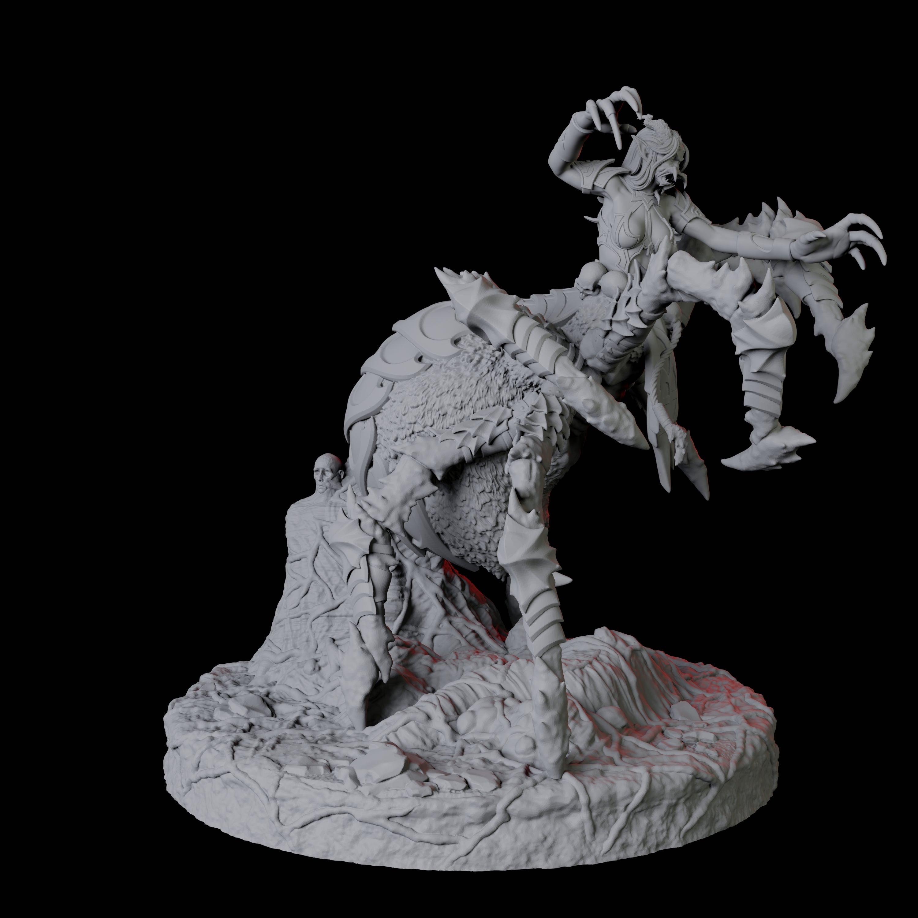 Evil Female Drider A Miniature for Dungeons and Dragons, Pathfinder or other TTRPGs