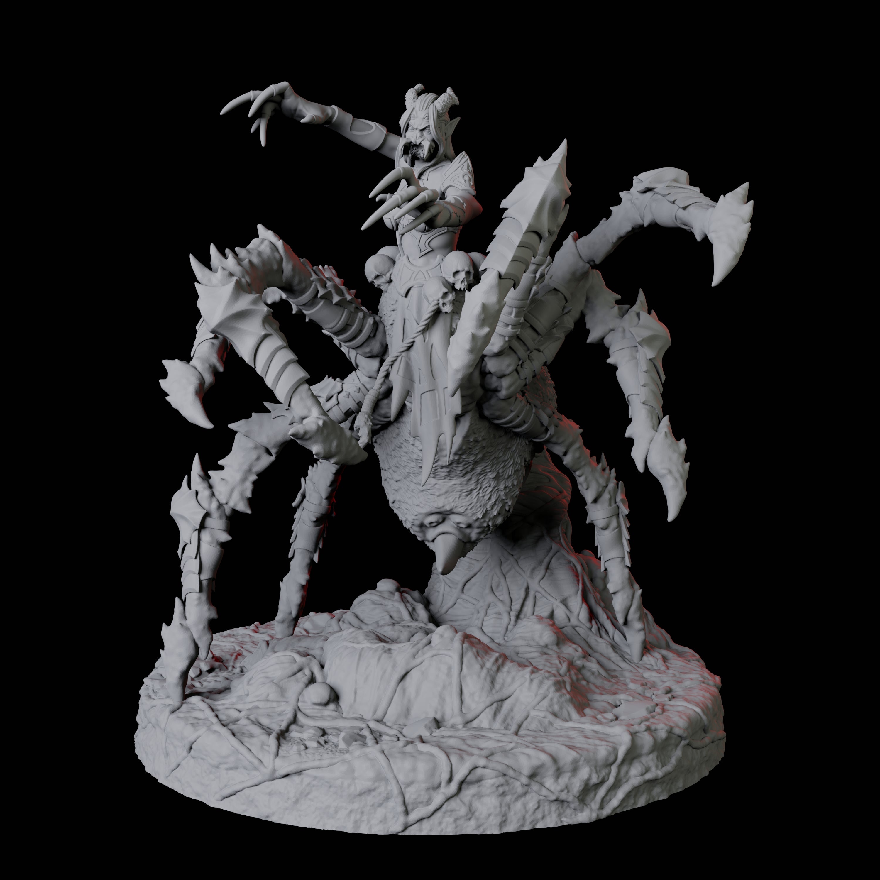 Evil Female Drider A Miniature for Dungeons and Dragons, Pathfinder or other TTRPGs