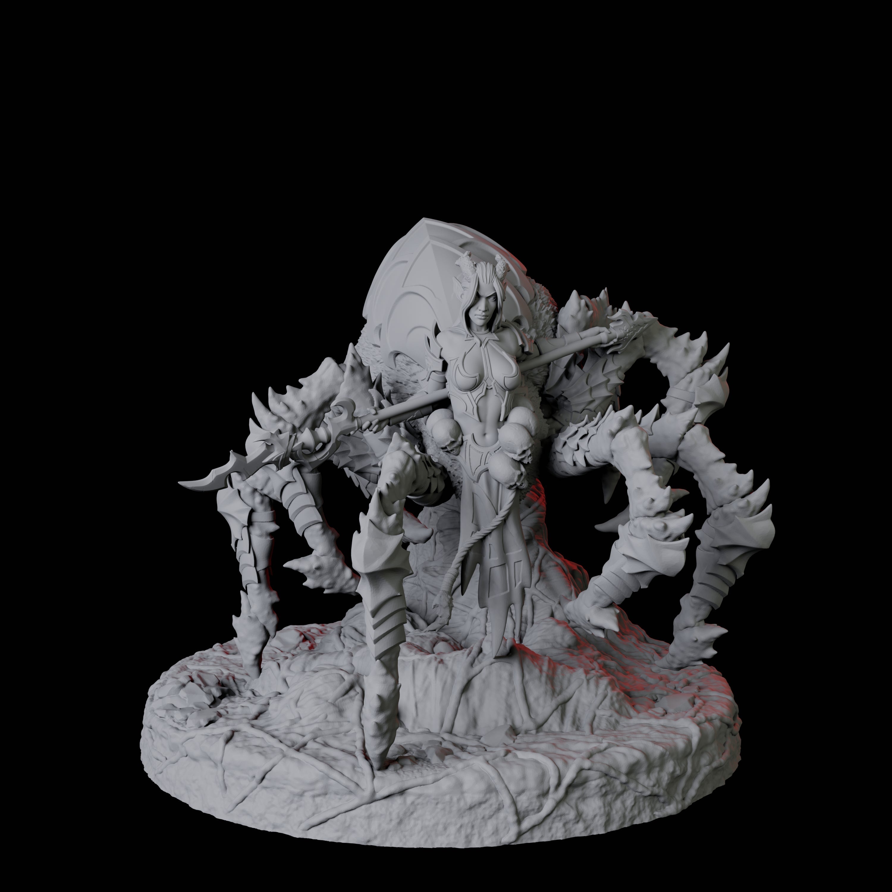 Evil Female Drider B Miniature for Dungeons and Dragons, Pathfinder or other TTRPGs