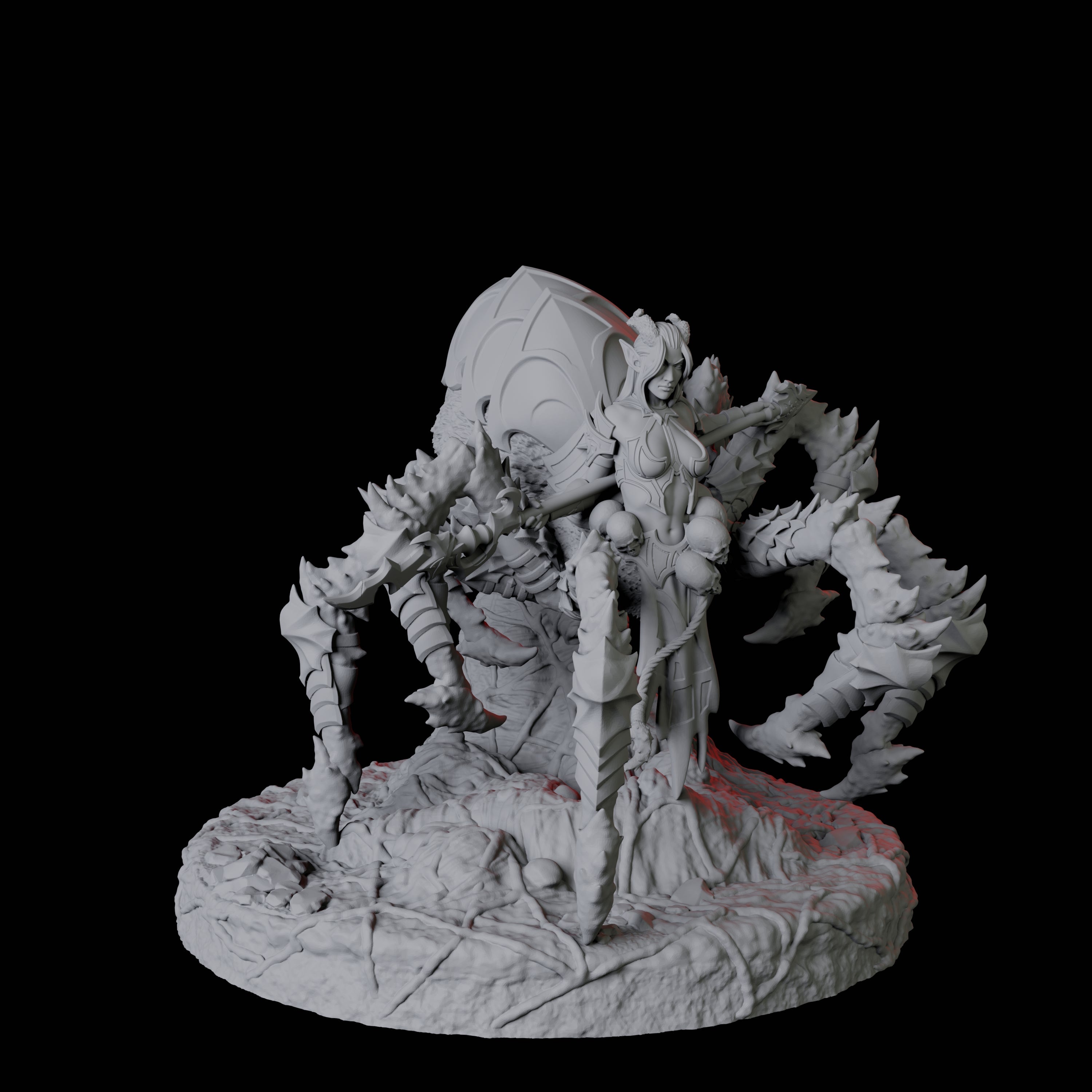 Evil Female Drider B Miniature for Dungeons and Dragons, Pathfinder or other TTRPGs