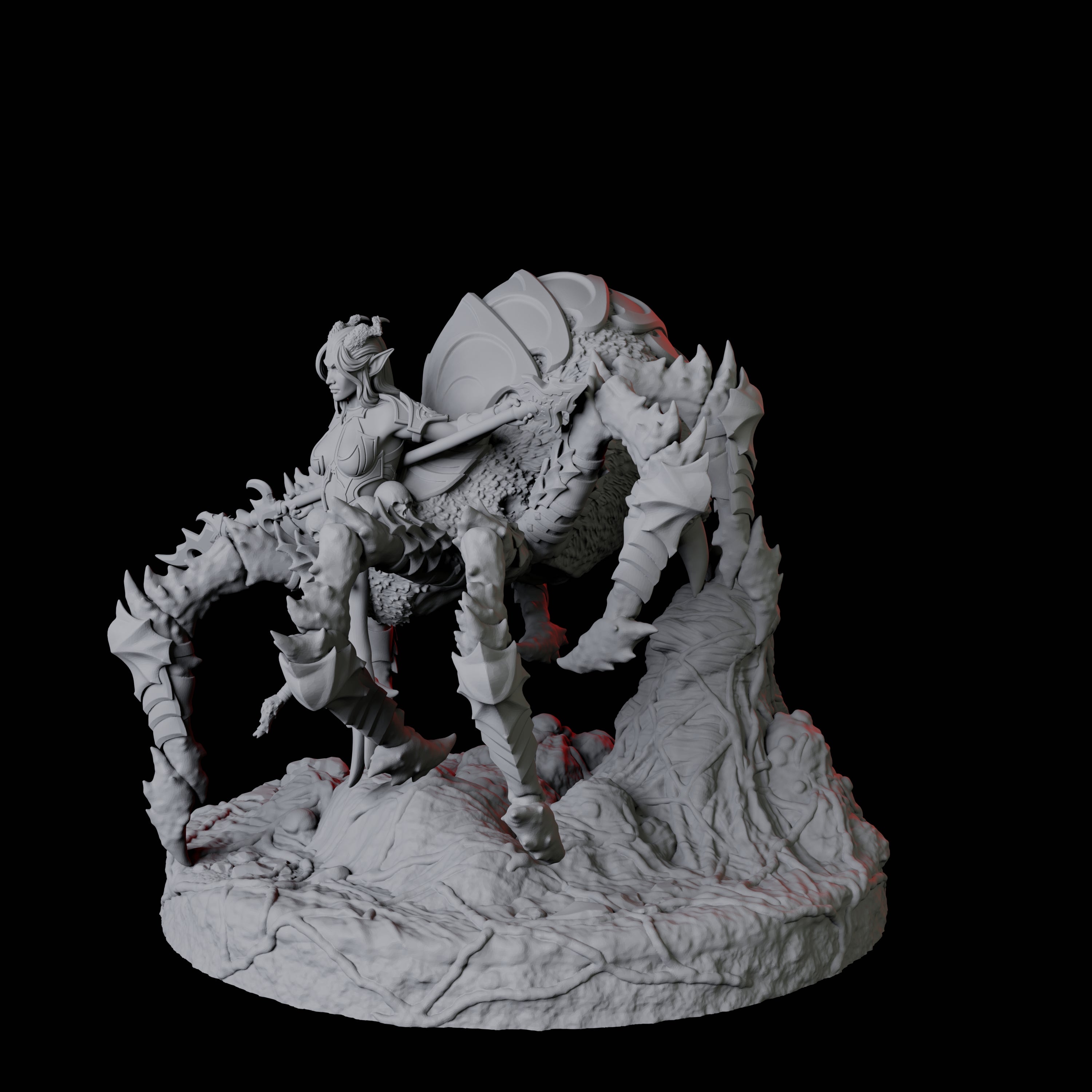 Evil Female Drider B Miniature for Dungeons and Dragons, Pathfinder or other TTRPGs