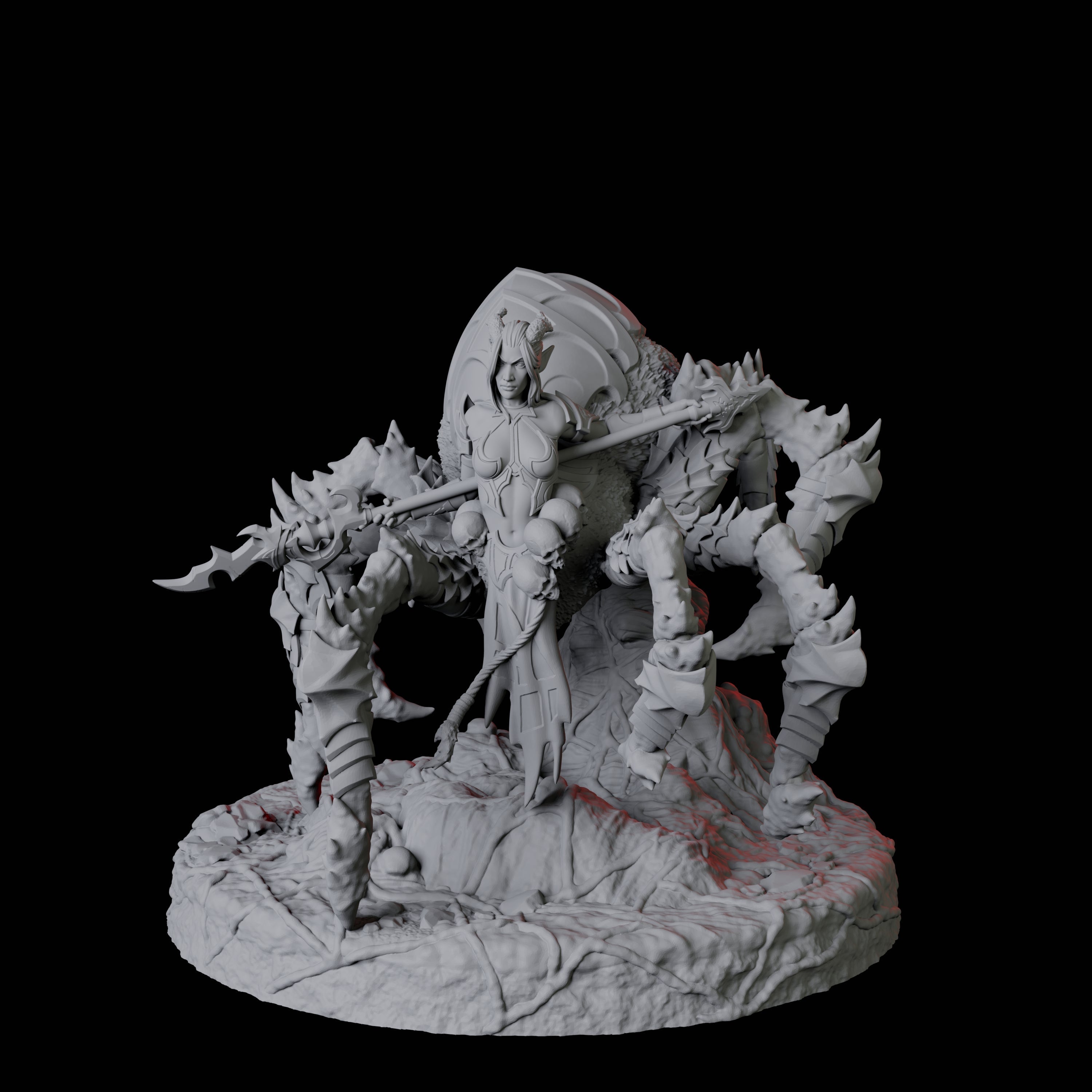 Evil Female Drider B Miniature for Dungeons and Dragons, Pathfinder or other TTRPGs