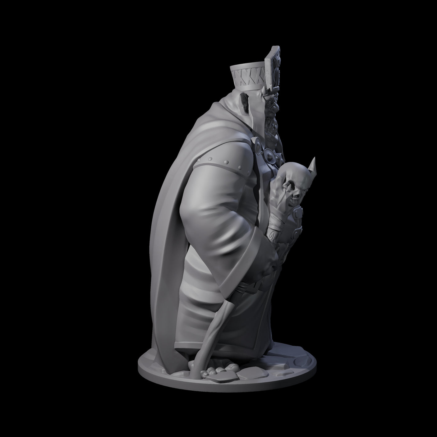 Evil Grin Demon Priest Miniature for Dungeons and Dragons, Pathfinder or other TTRPGs