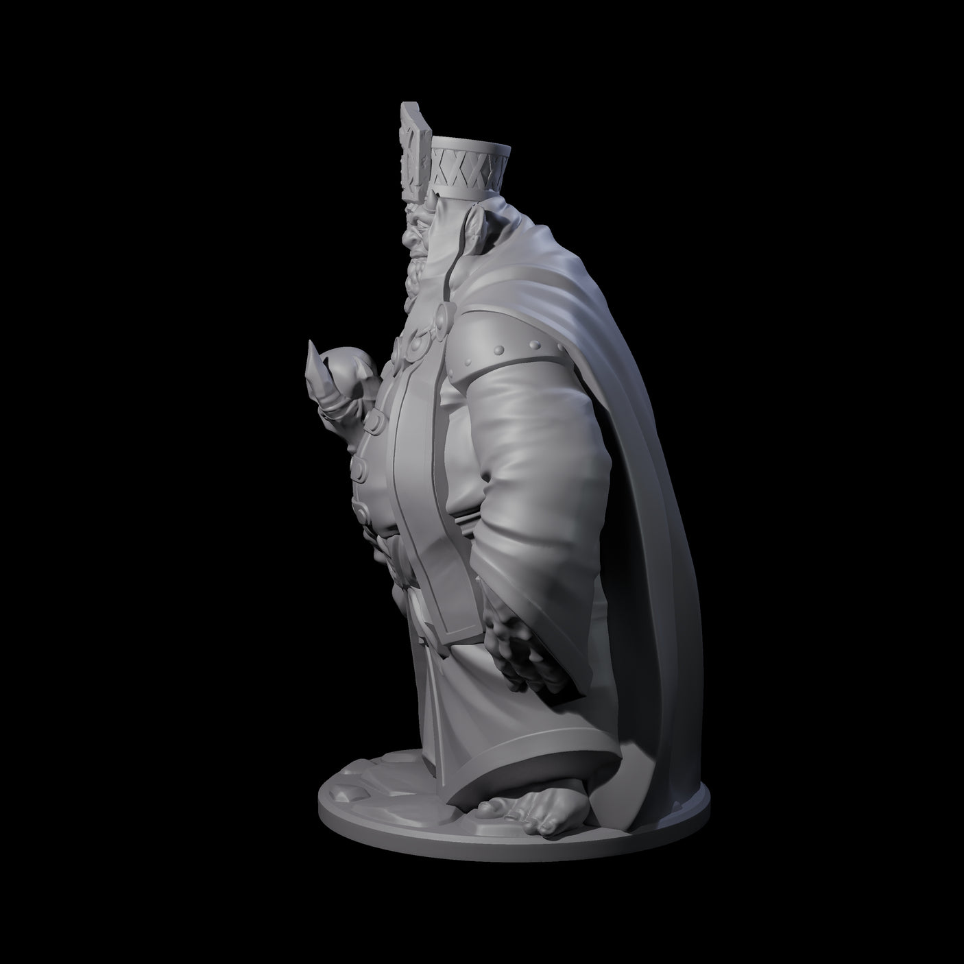 Evil Grin Demon Priest Miniature for Dungeons and Dragons, Pathfinder or other TTRPGs