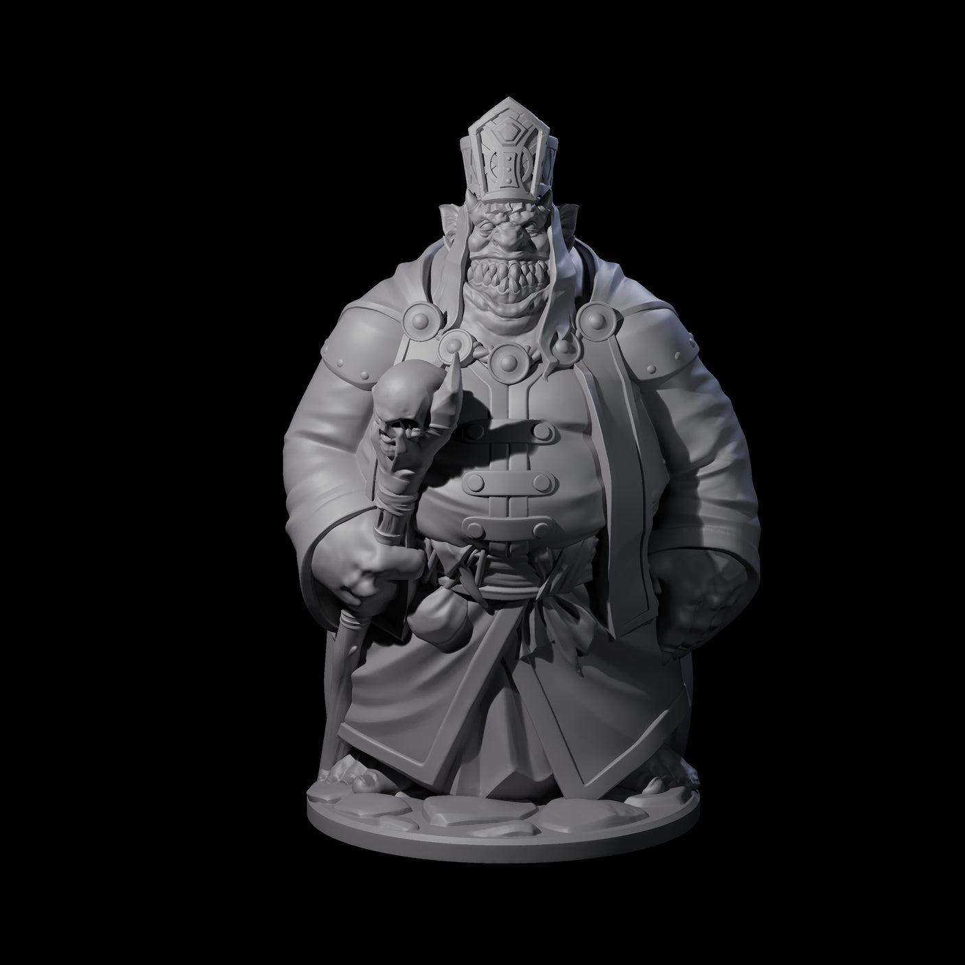 Evil Grin Demon Priest Miniature for Dungeons and Dragons, Pathfinder or other TTRPGs