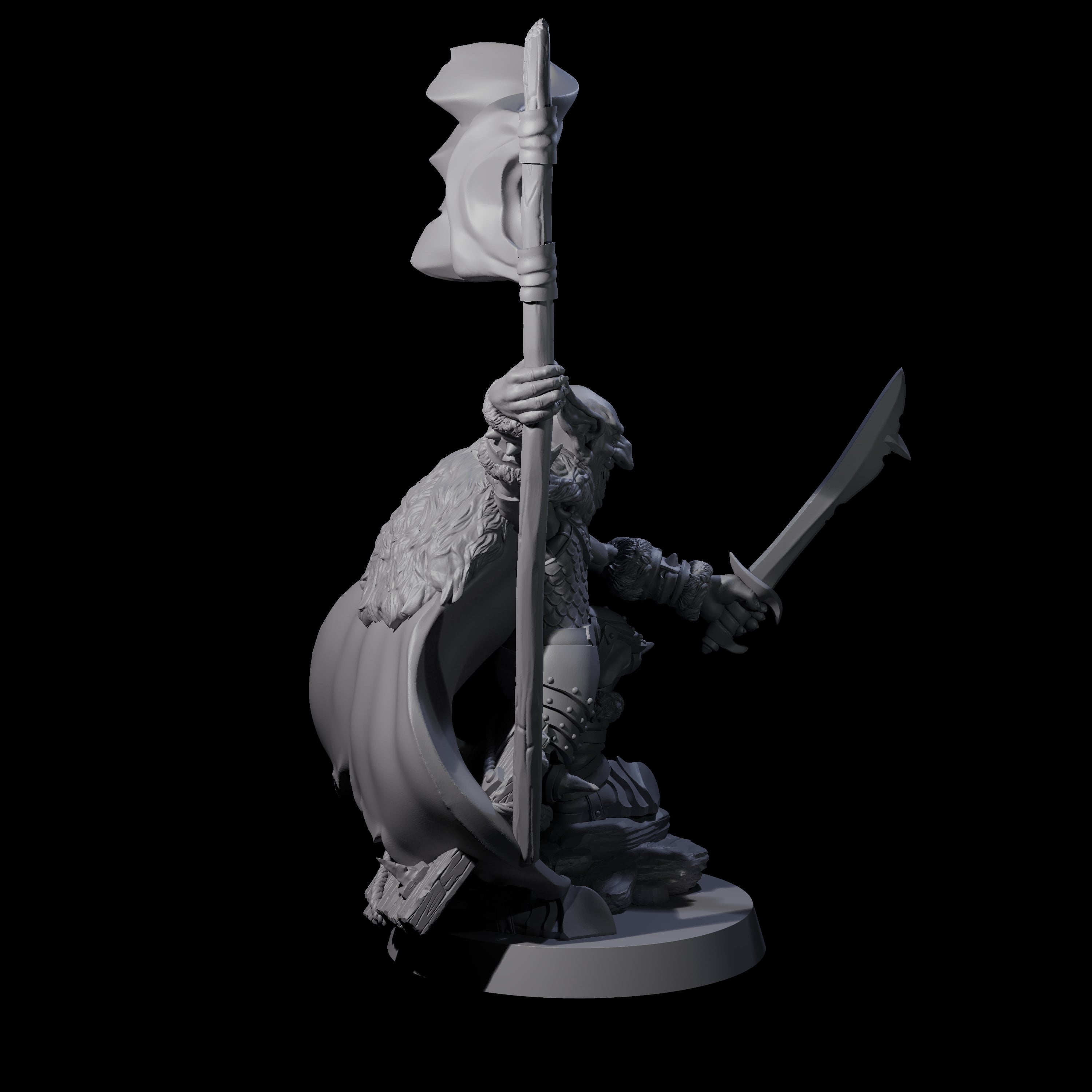 Evil Grinning Goblin Commander Miniature for Dungeons and Dragons, Pathfinder or other TTRPGs