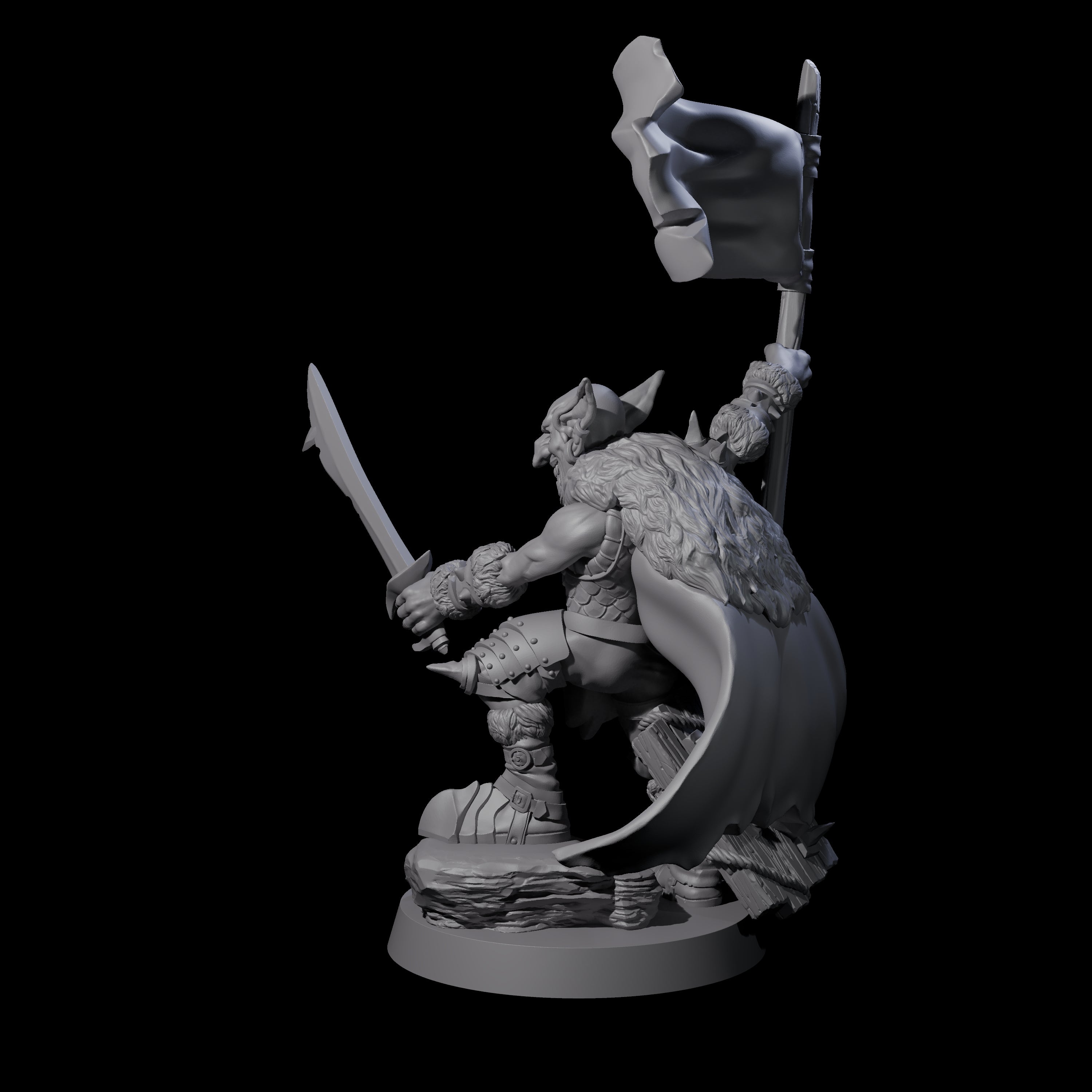 Evil Grinning Goblin Commander Miniature for Dungeons and Dragons, Pathfinder or other TTRPGs