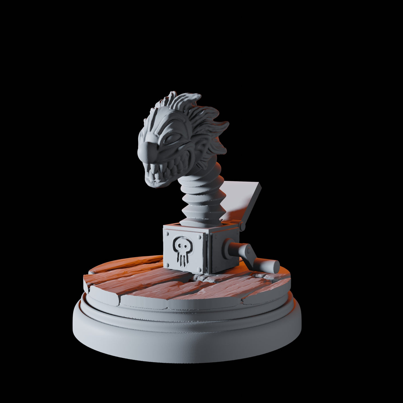 Evil Jack in the Box Miniature for Dungeons and Dragons, Pathfinder or other TTRPGs