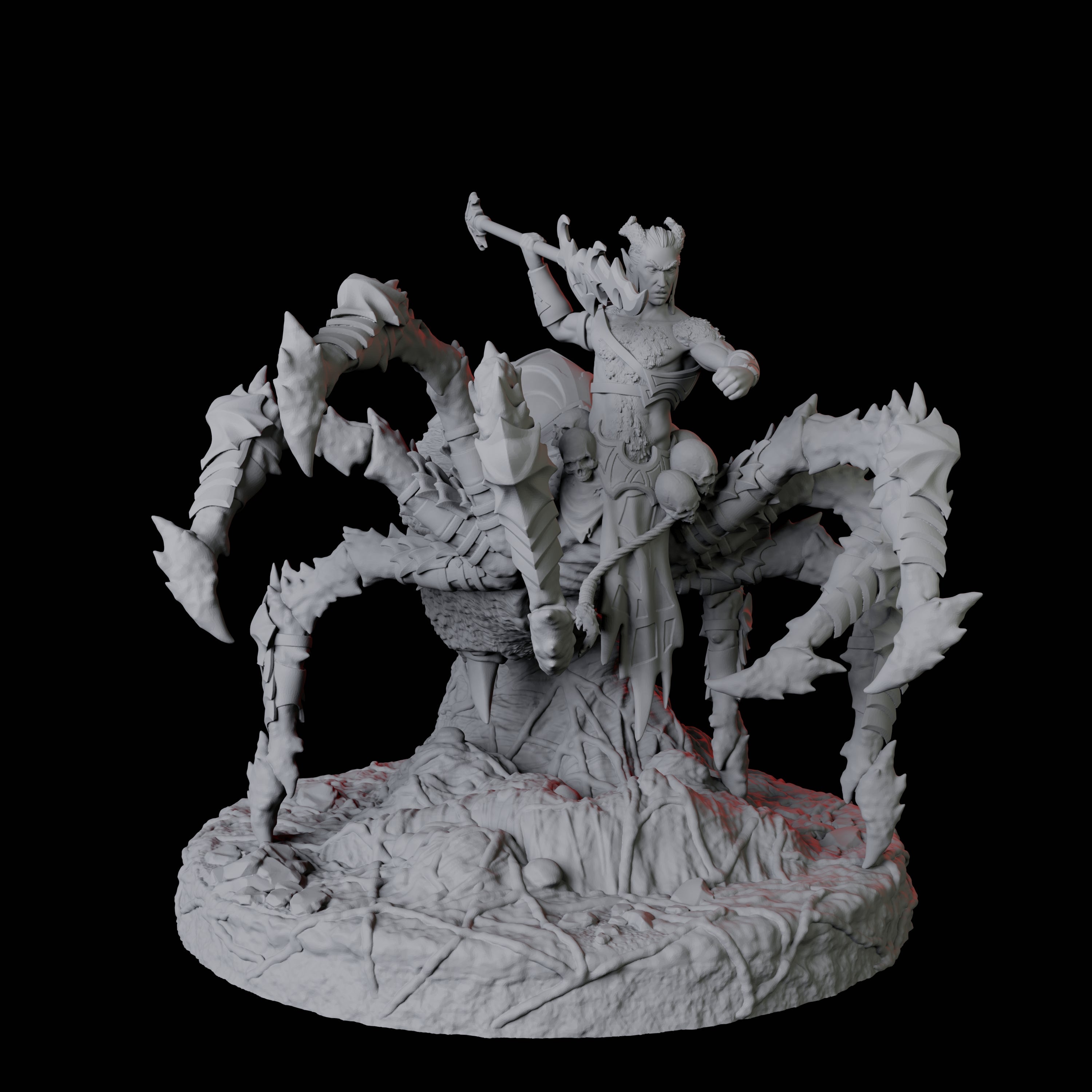 Evil Male Drider B Miniature for Dungeons and Dragons, Pathfinder or other TTRPGs