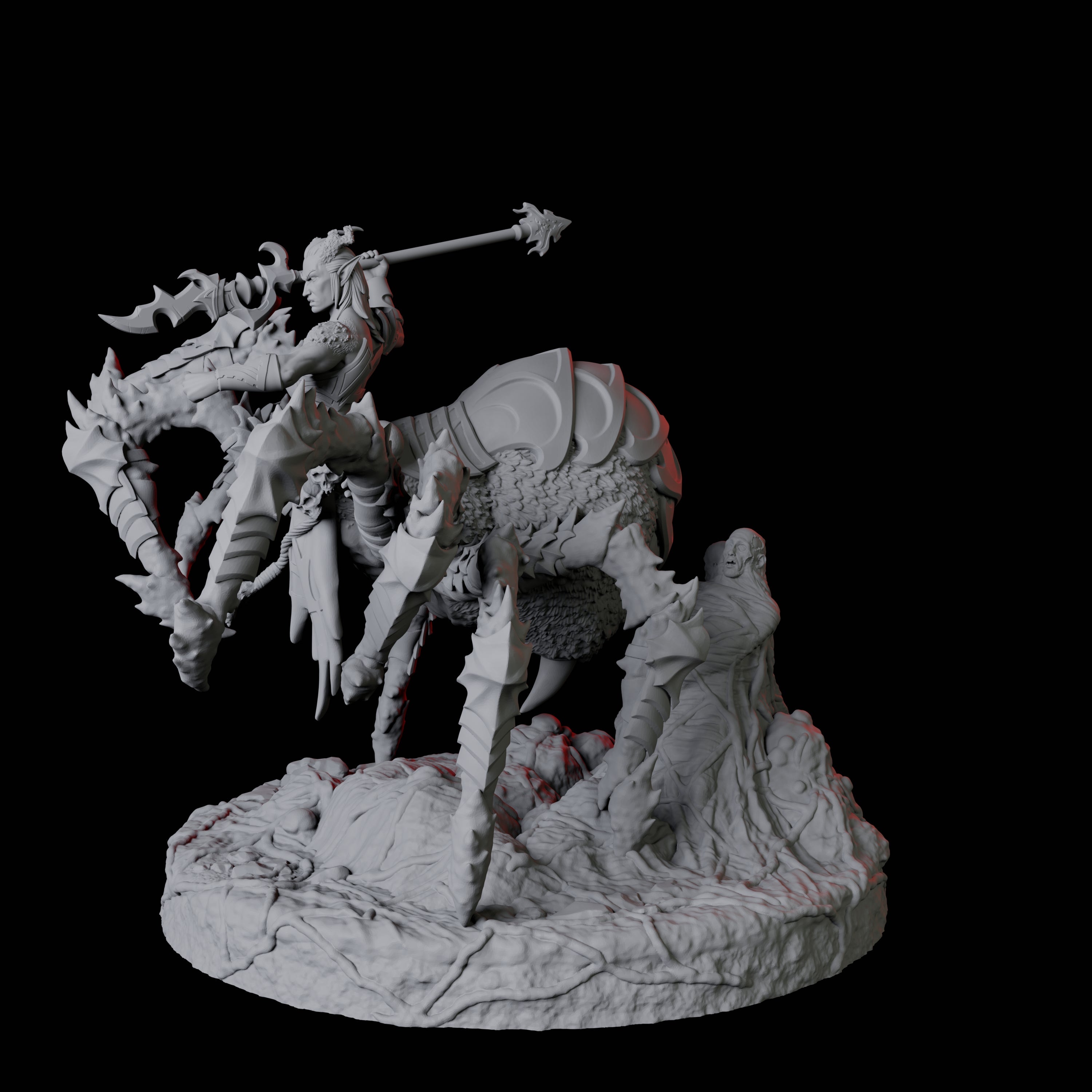 Evil Male Drider B Miniature for Dungeons and Dragons, Pathfinder or other TTRPGs