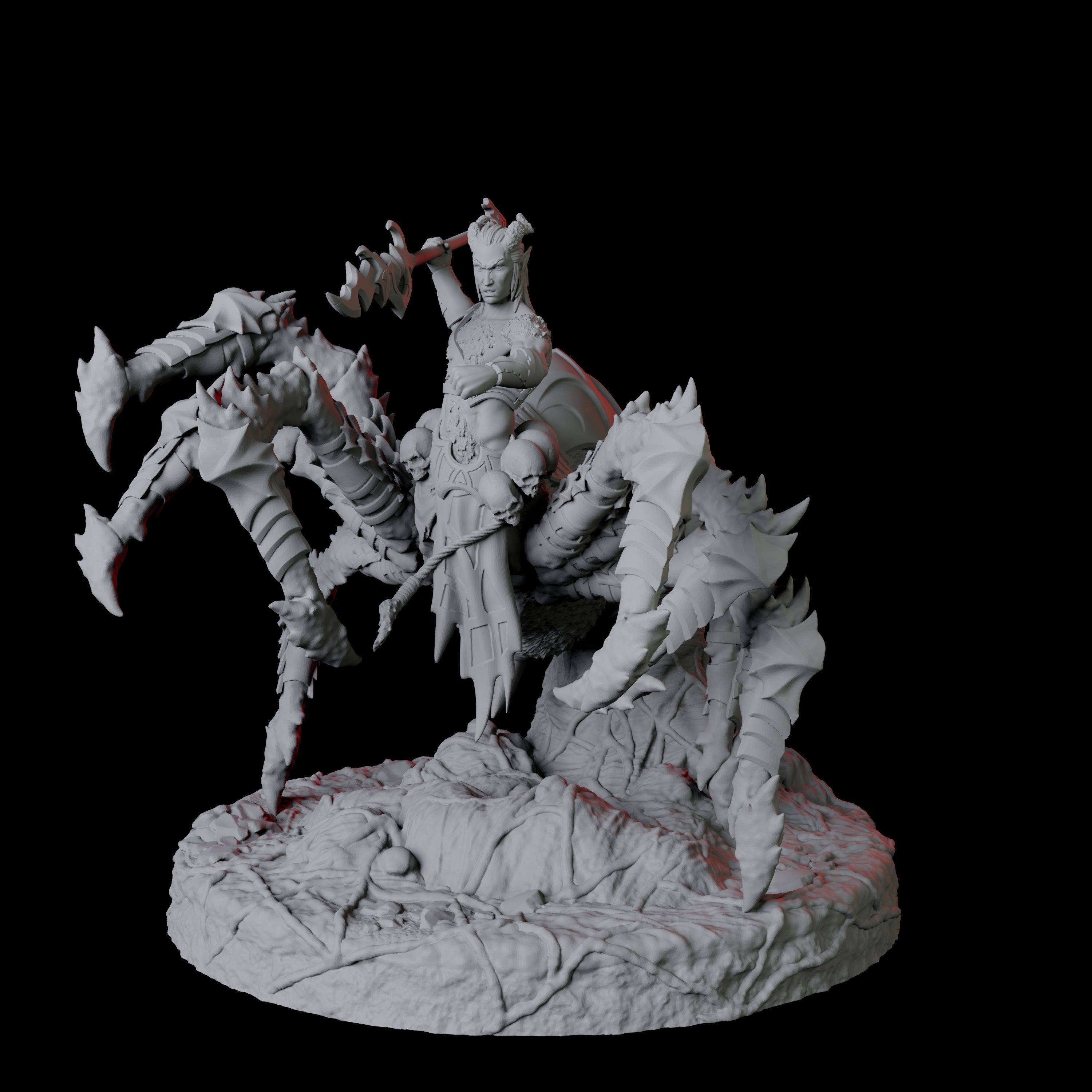 Evil Male Drider B Miniature for Dungeons and Dragons, Pathfinder or other TTRPGs