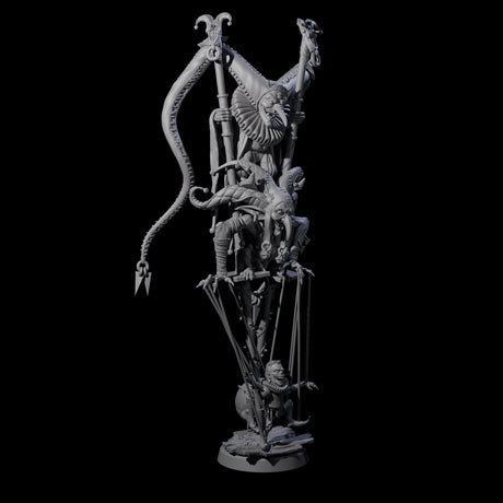 Evil Puppeteering Jesters Miniature for Dungeons and Dragons, Pathfinder or other TTRPGs