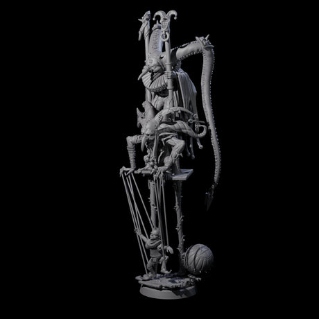 Evil Puppeteering Jesters Miniature for Dungeons and Dragons, Pathfinder or other TTRPGs