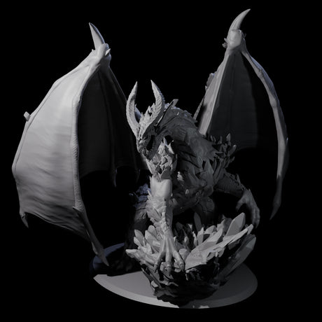 Evil Scheming Chromatic Dragon Miniature for Dungeons and Dragons, Pathfinder or other TTRPGs