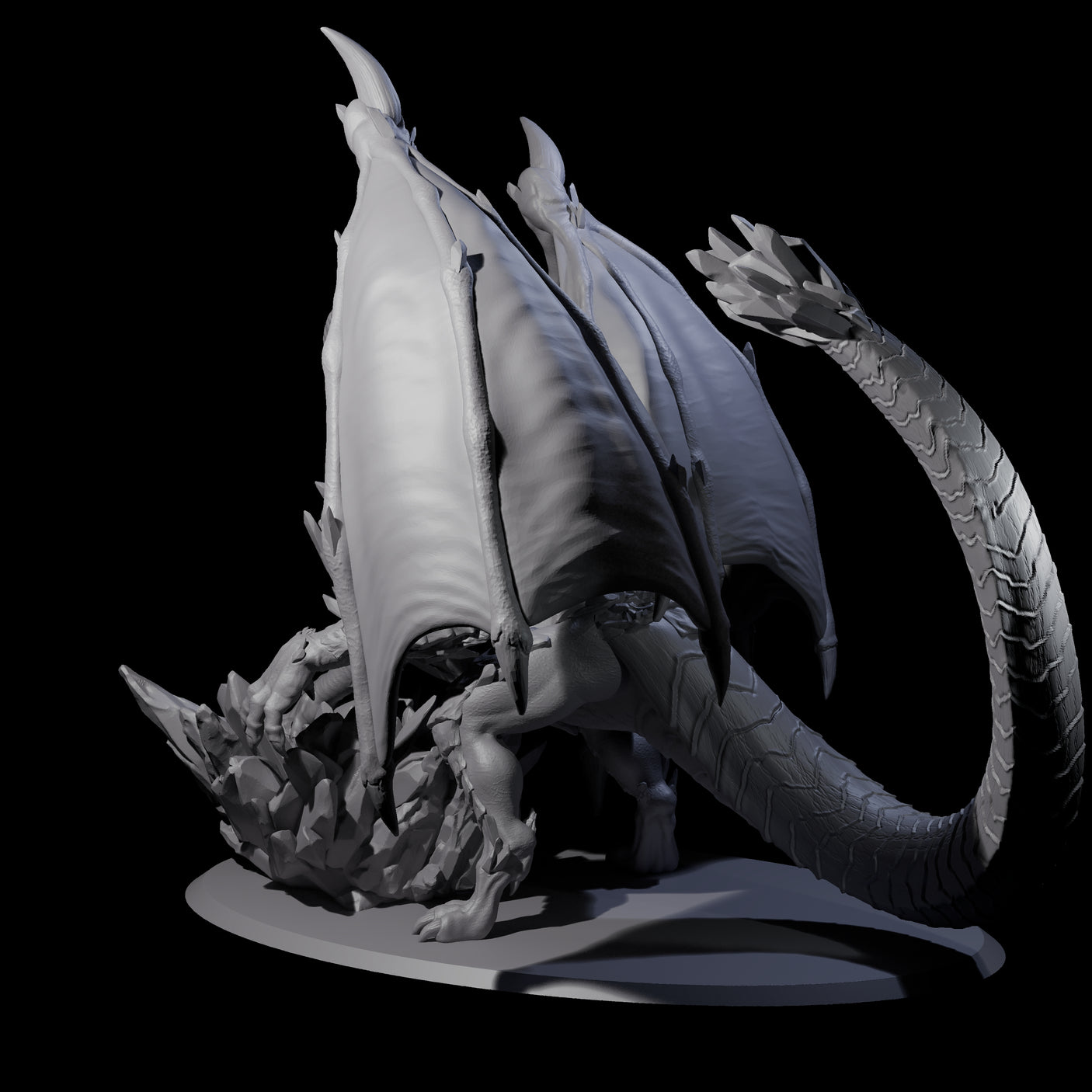 Evil Scheming Chromatic Dragon Miniature for Dungeons and Dragons, Pathfinder or other TTRPGs