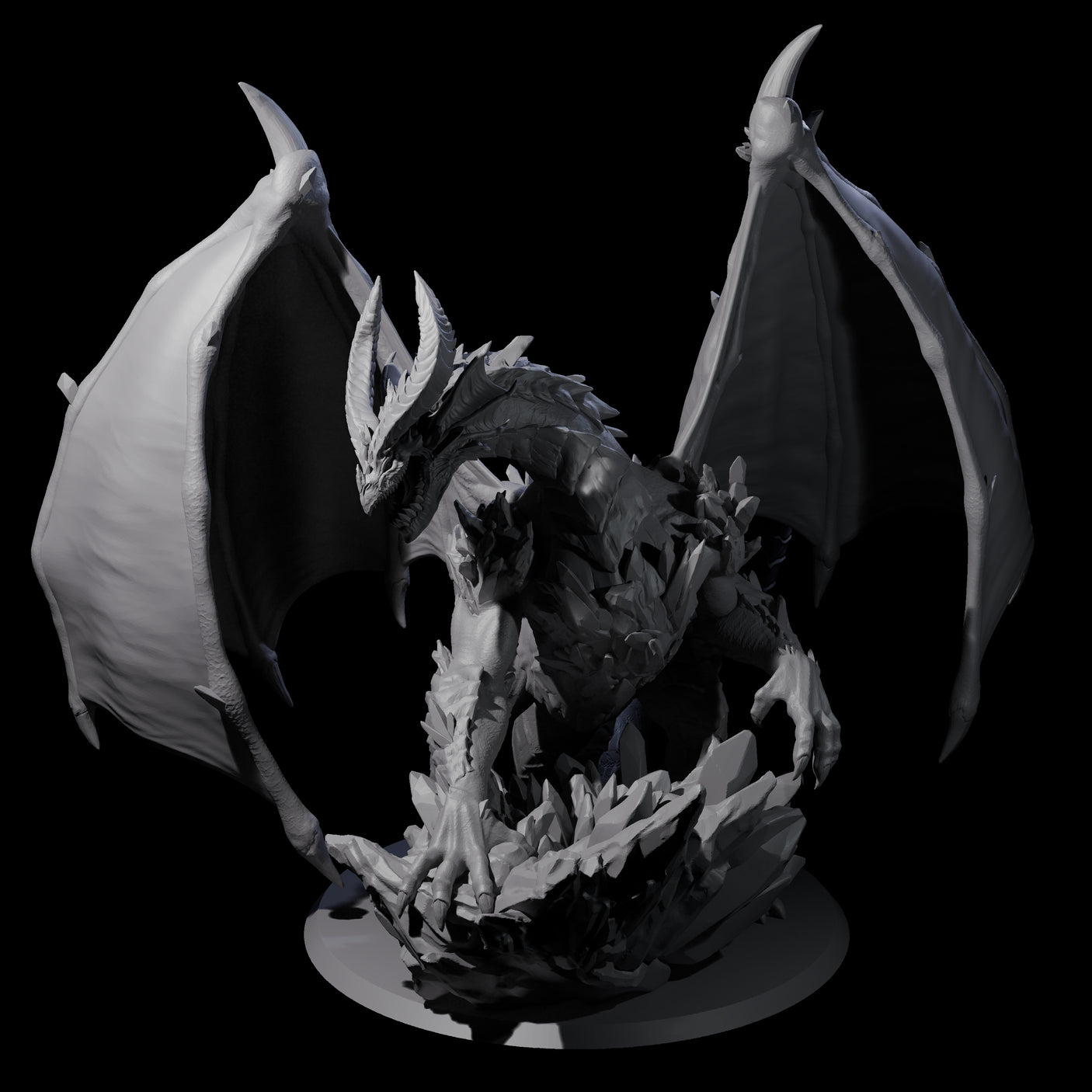 Evil Scheming Chromatic Dragon Miniature for Dungeons and Dragons, Pathfinder or other TTRPGs