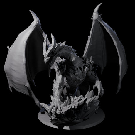 Evil Scheming Chromatic Dragon Miniature for Dungeons and Dragons, Pathfinder or other TTRPGs