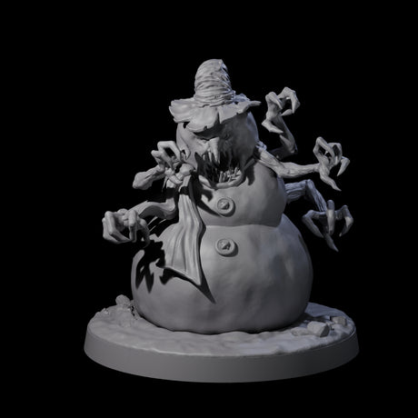 Evil Snowman Miniature for Dungeons and Dragons, Pathfinder or other TTRPGs