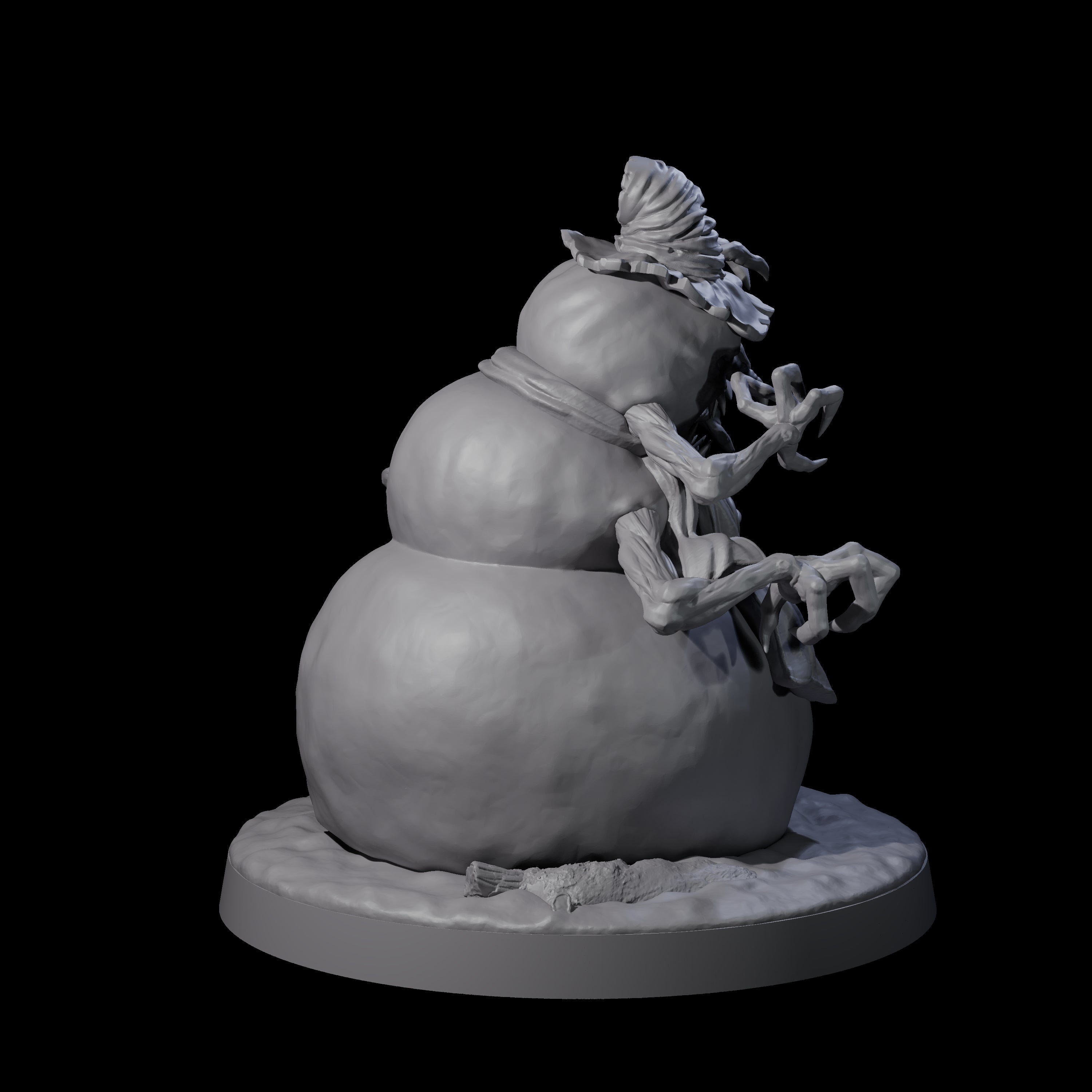 Evil Snowman Miniature for Dungeons and Dragons, Pathfinder or other TTRPGs