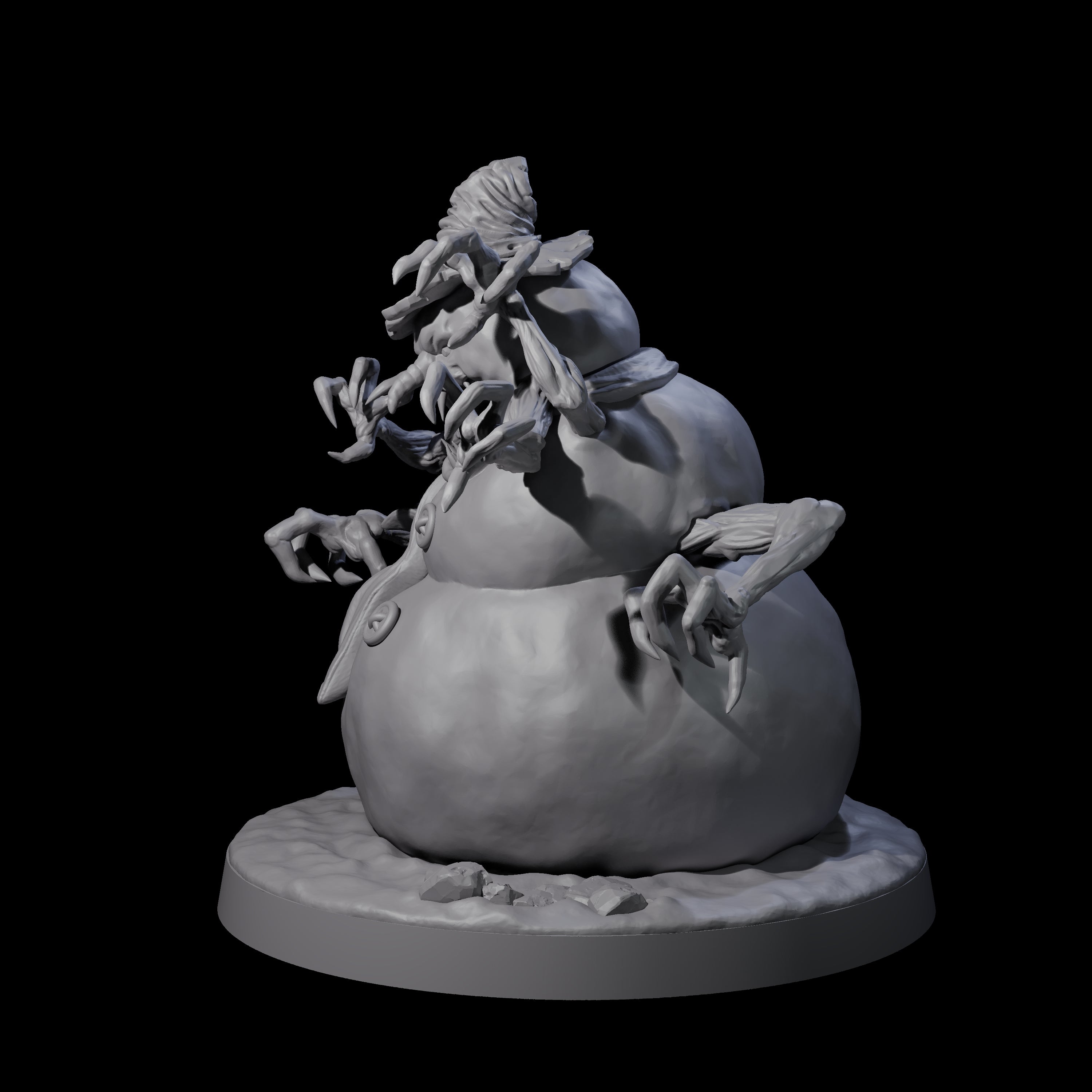 Evil Snowman Miniature for Dungeons and Dragons, Pathfinder or other TTRPGs