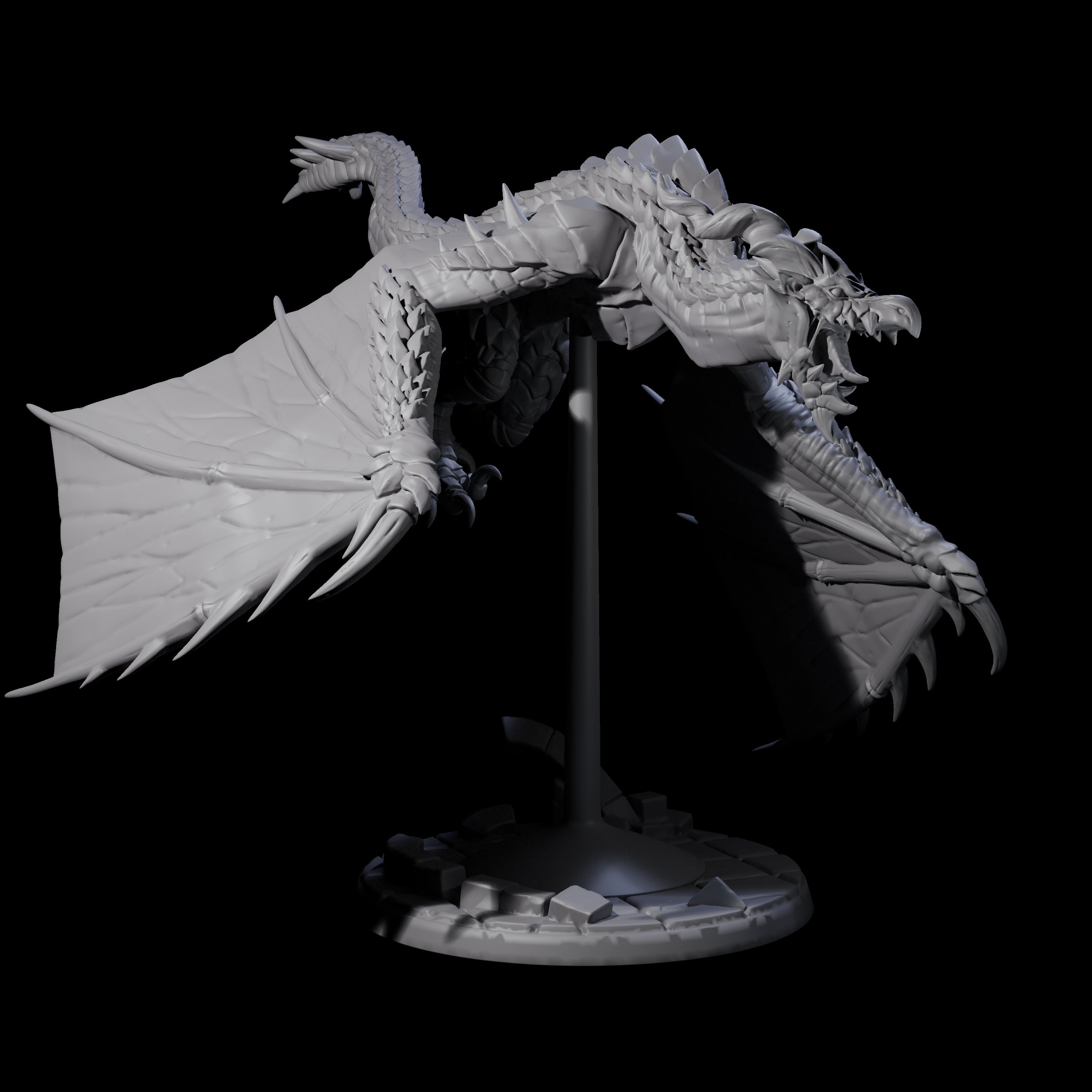 Evil Wyvern A Miniature for Dungeons and Dragons, Pathfinder or other TTRPGs