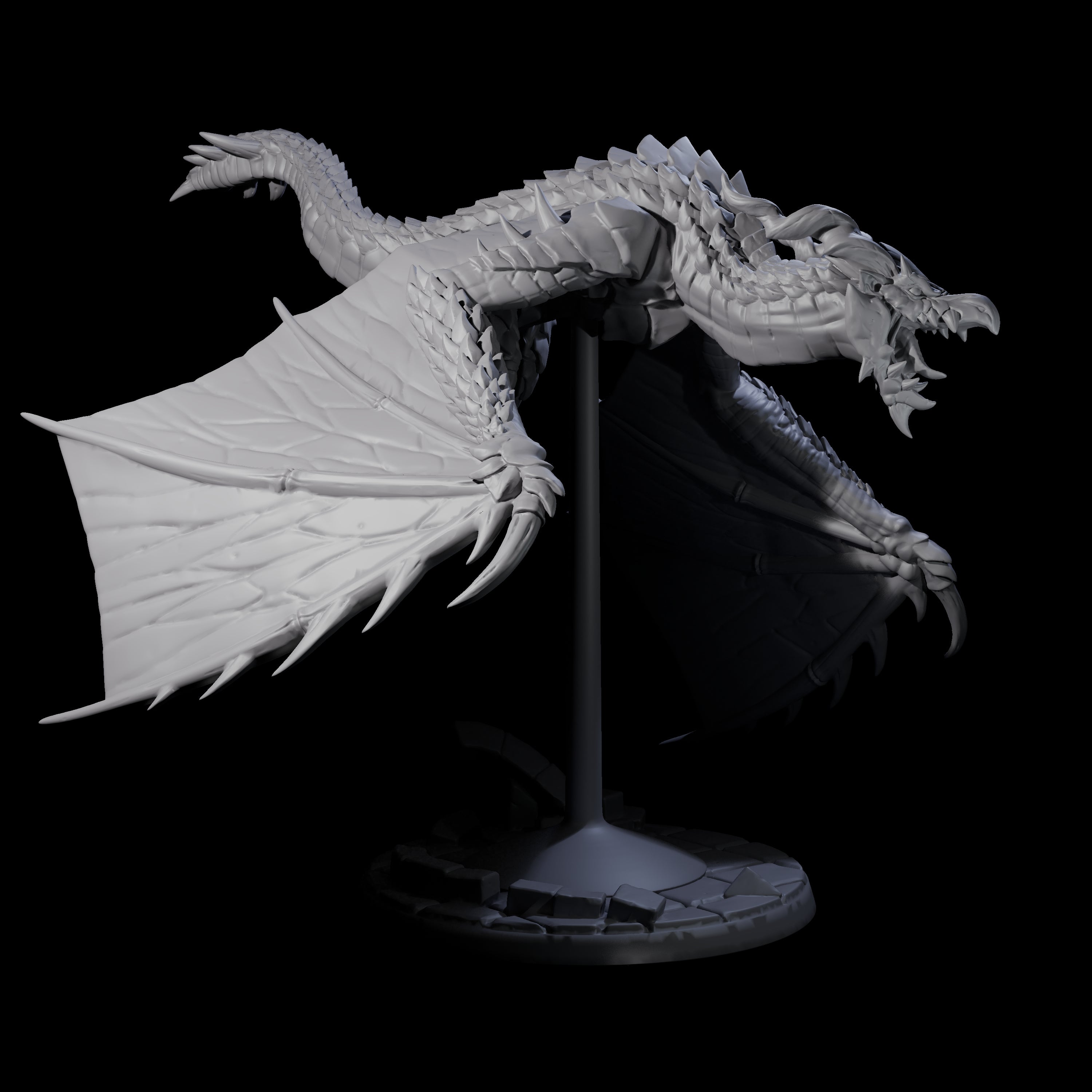 Evil Wyvern A Miniature for Dungeons and Dragons, Pathfinder or other TTRPGs