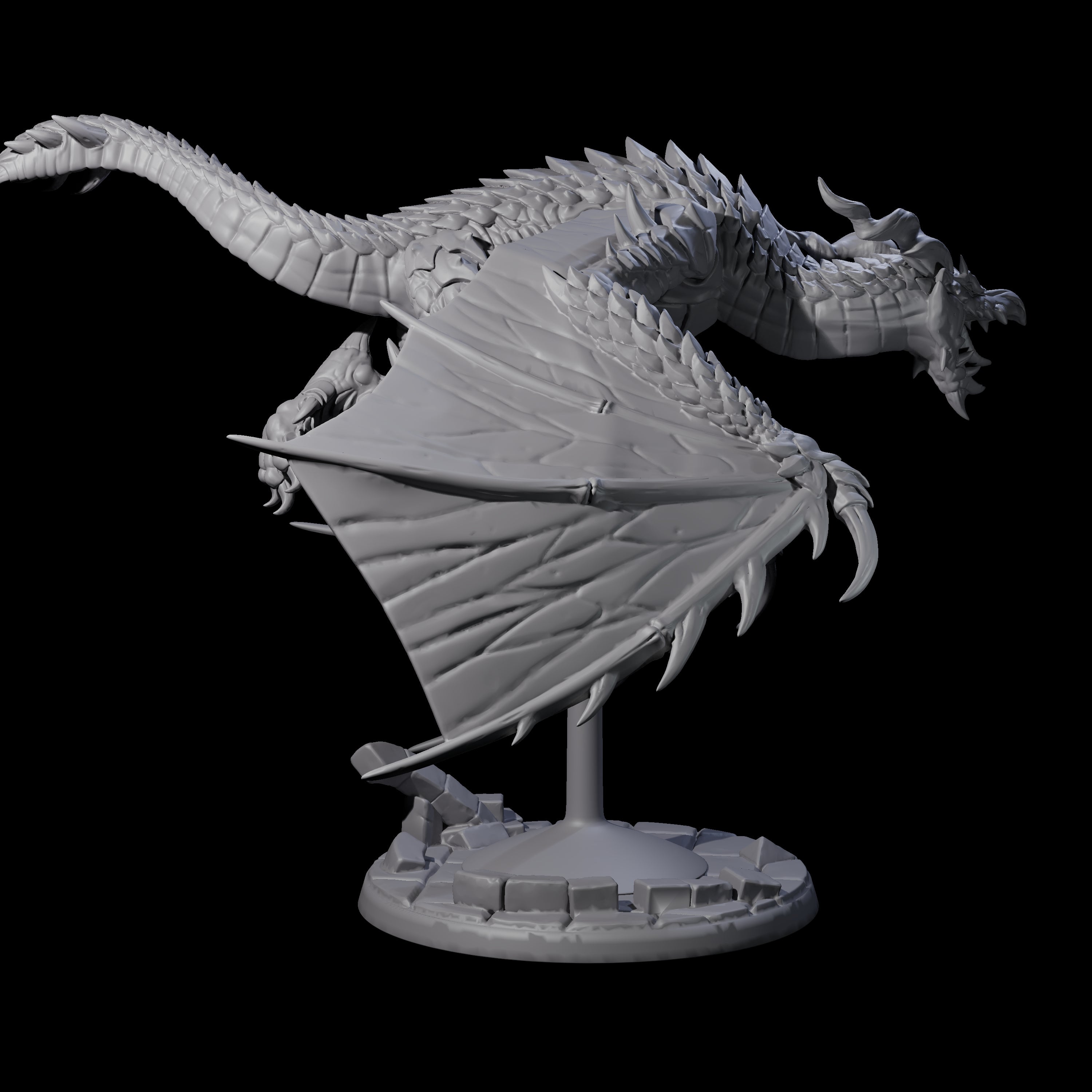 Evil Wyvern A Miniature for Dungeons and Dragons, Pathfinder or other TTRPGs