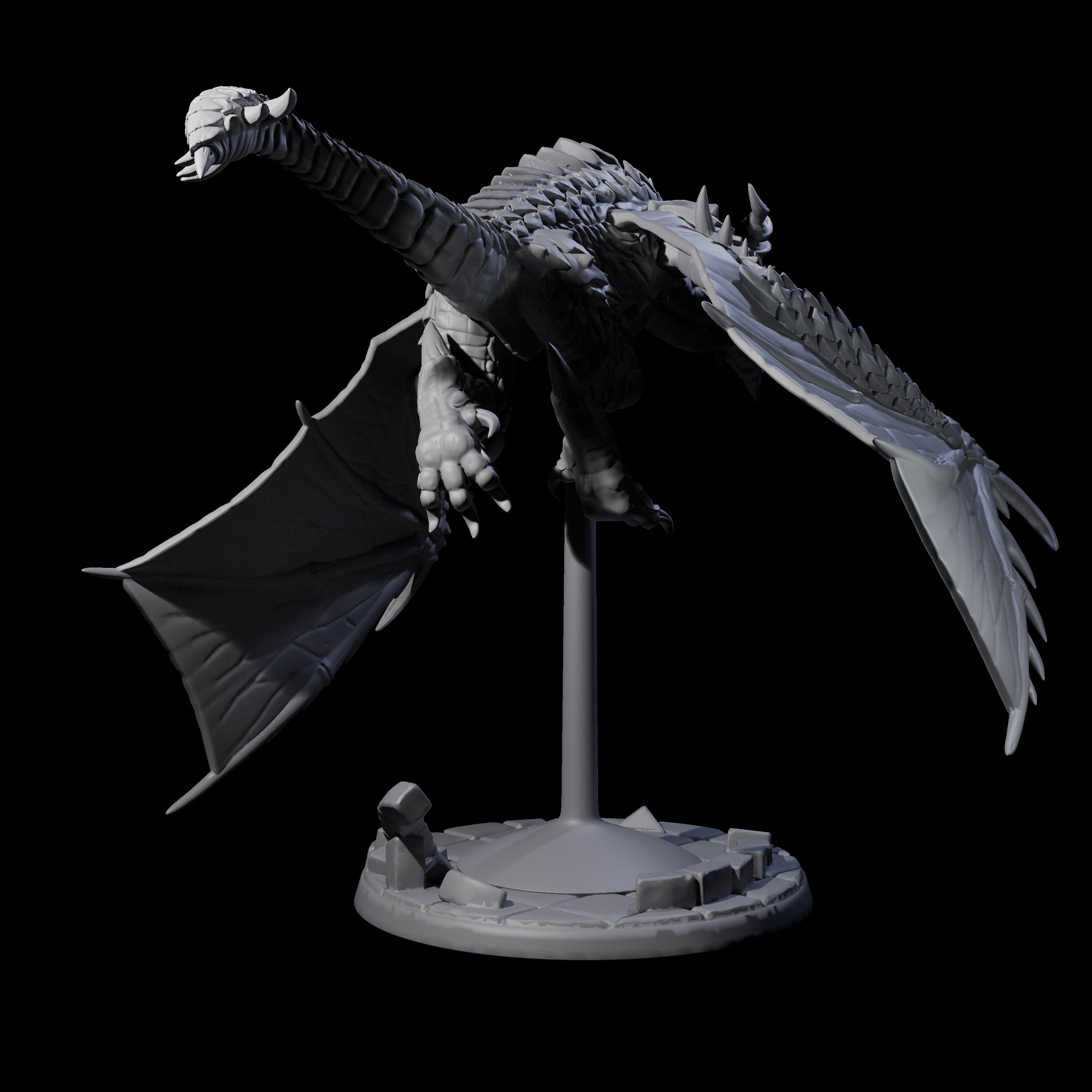 Evil Wyvern A Miniature for Dungeons and Dragons, Pathfinder or other TTRPGs