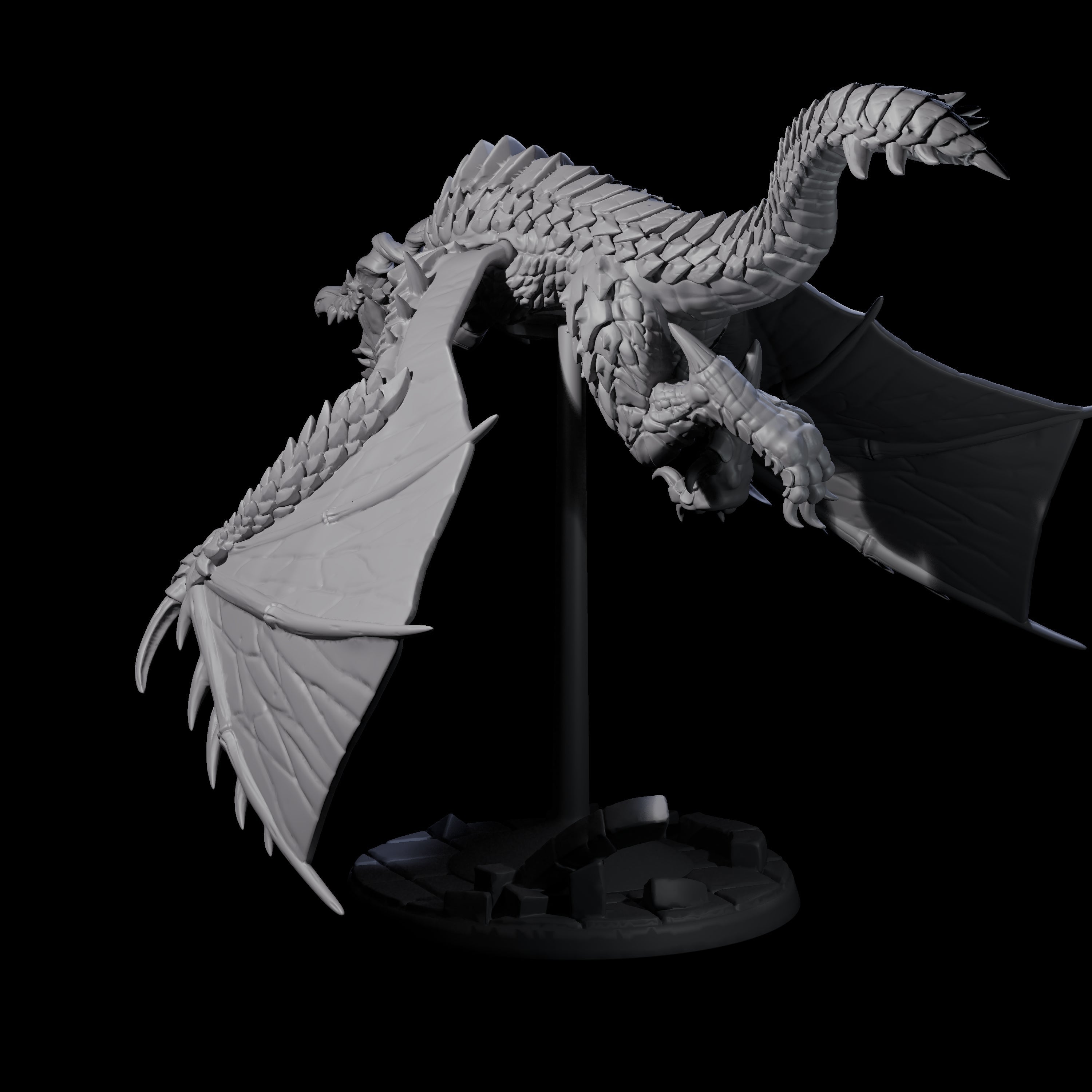 Evil Wyvern A Miniature for Dungeons and Dragons, Pathfinder or other TTRPGs