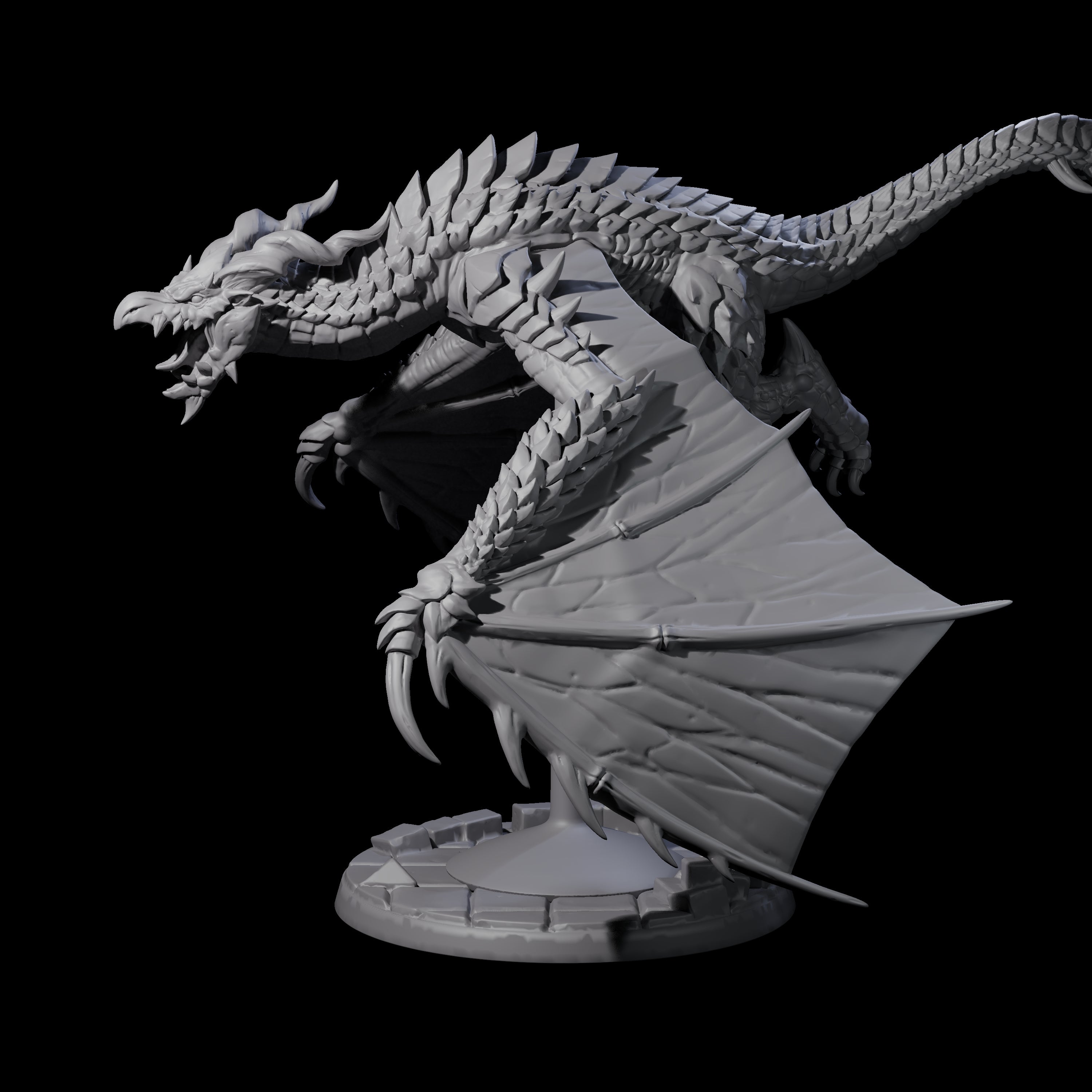 Evil Wyvern A Miniature for Dungeons and Dragons, Pathfinder or other TTRPGs