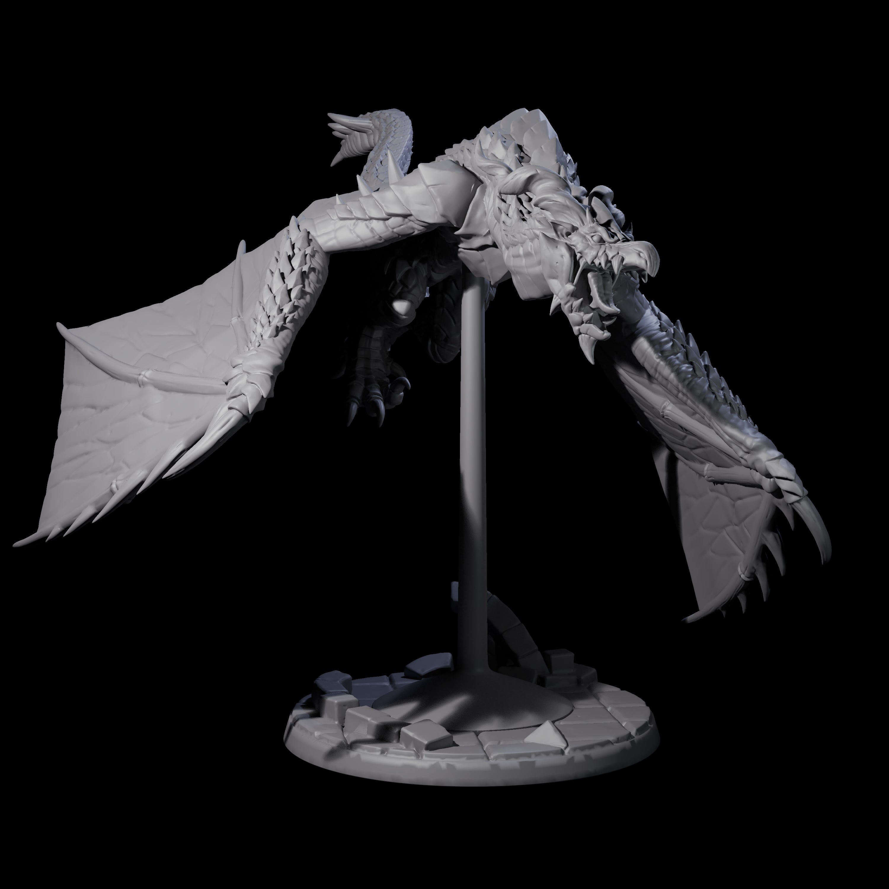 Evil Wyvern A Miniature for Dungeons and Dragons, Pathfinder or other TTRPGs