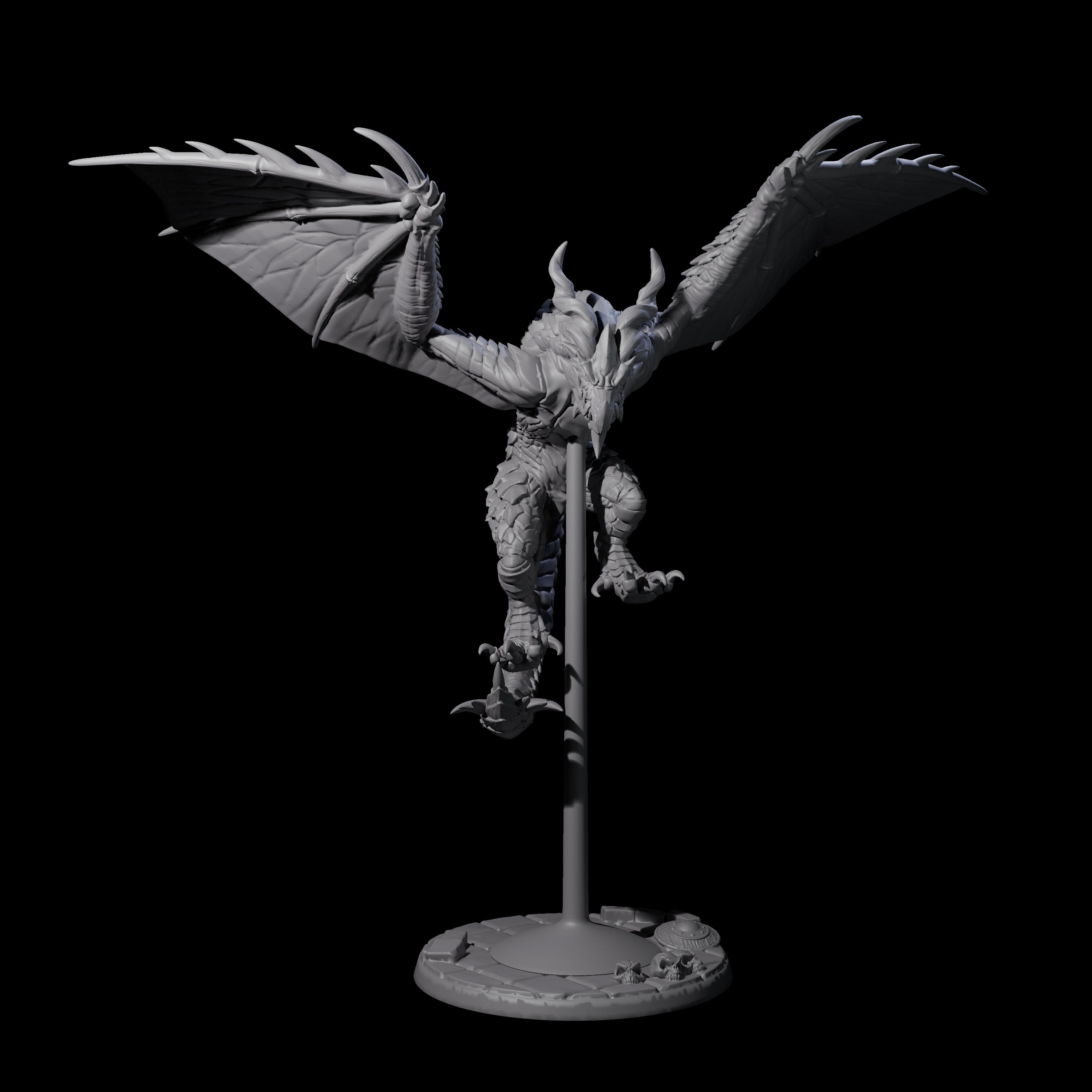 Evil Wyvern B Miniature for Dungeons and Dragons, Pathfinder or other TTRPGs